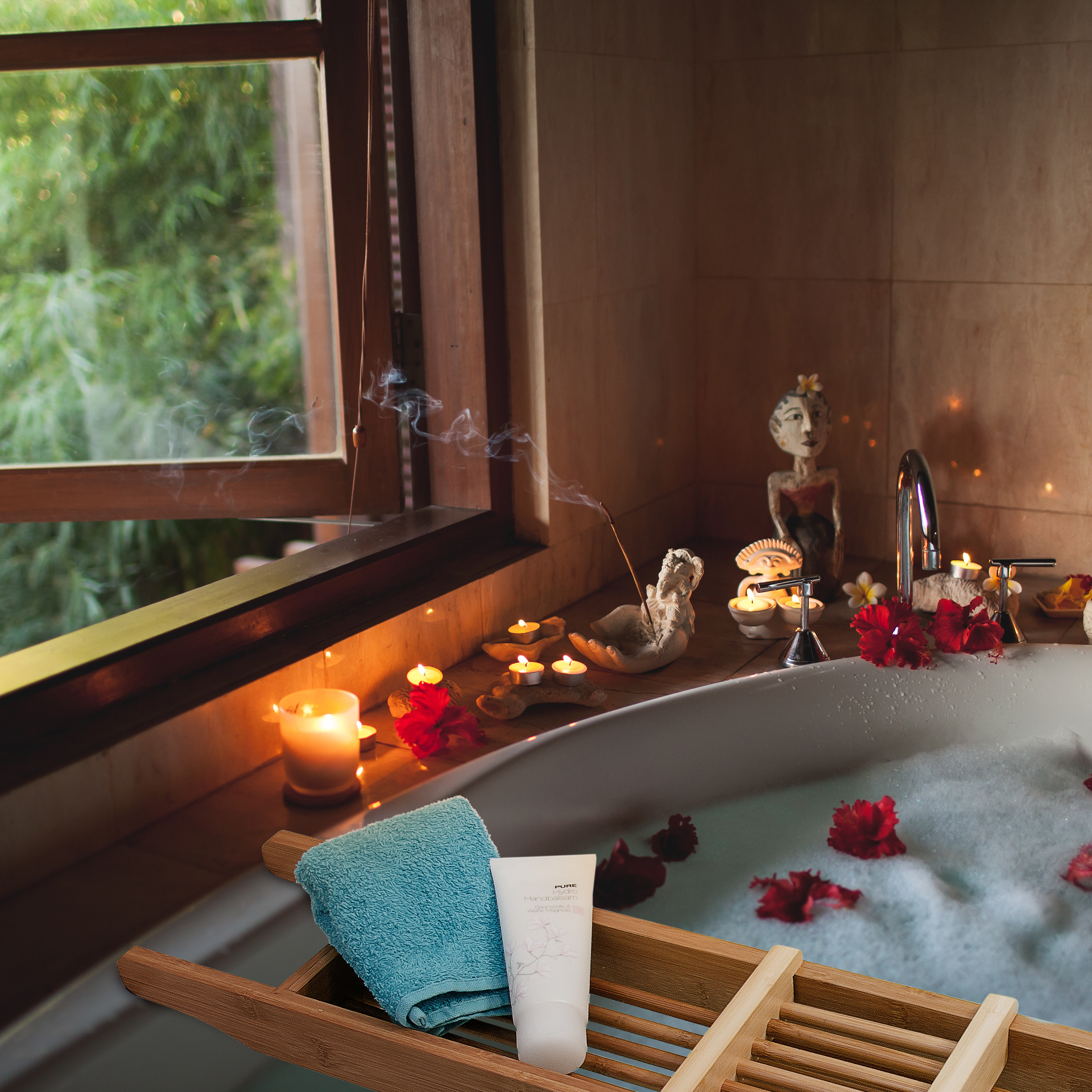 Badewannenablage Bambus Badewannentablett Badablage Wannenaufsatz