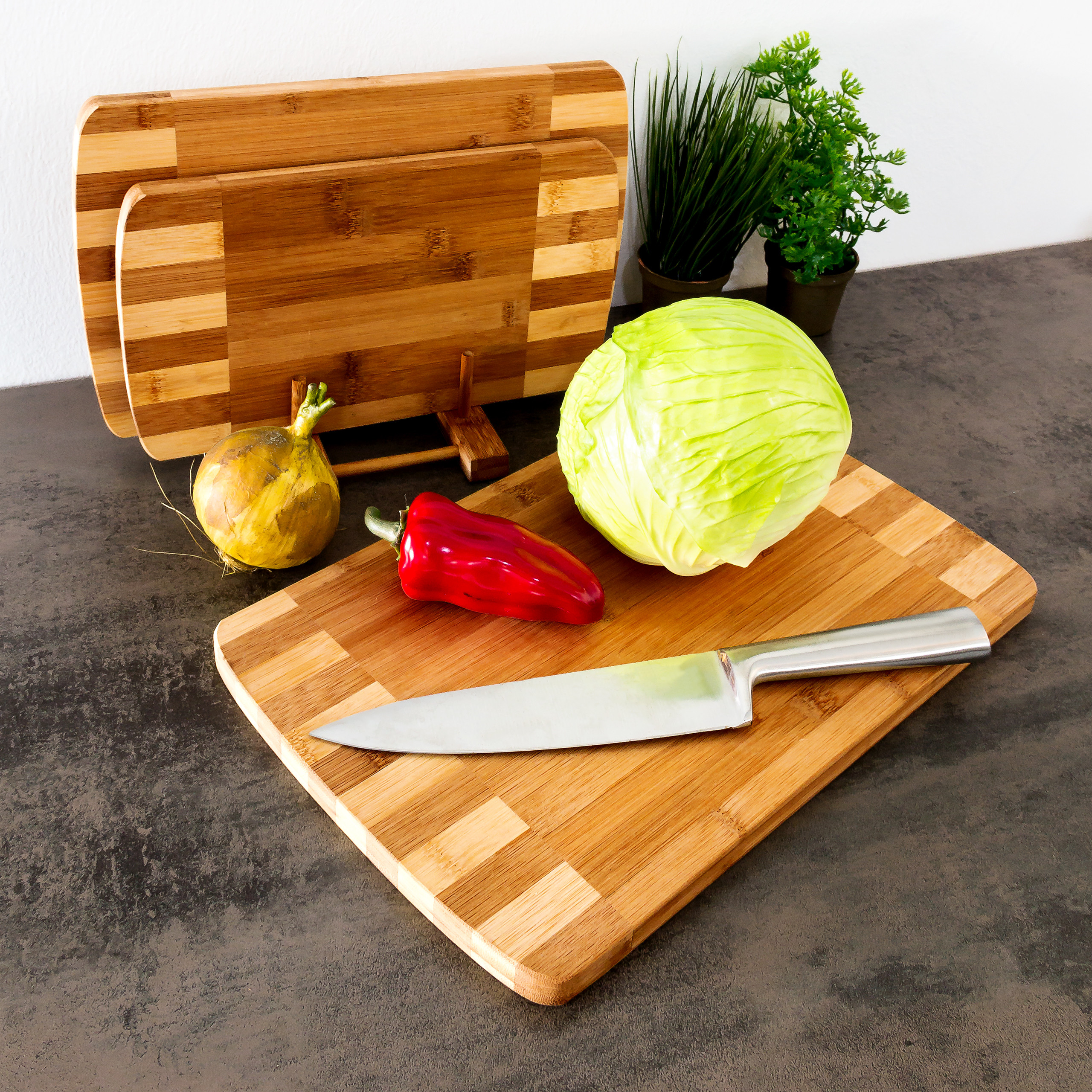Tabla De Cortar De Bambú Para Cocina, Tabla Grande De Ques. Color Natural