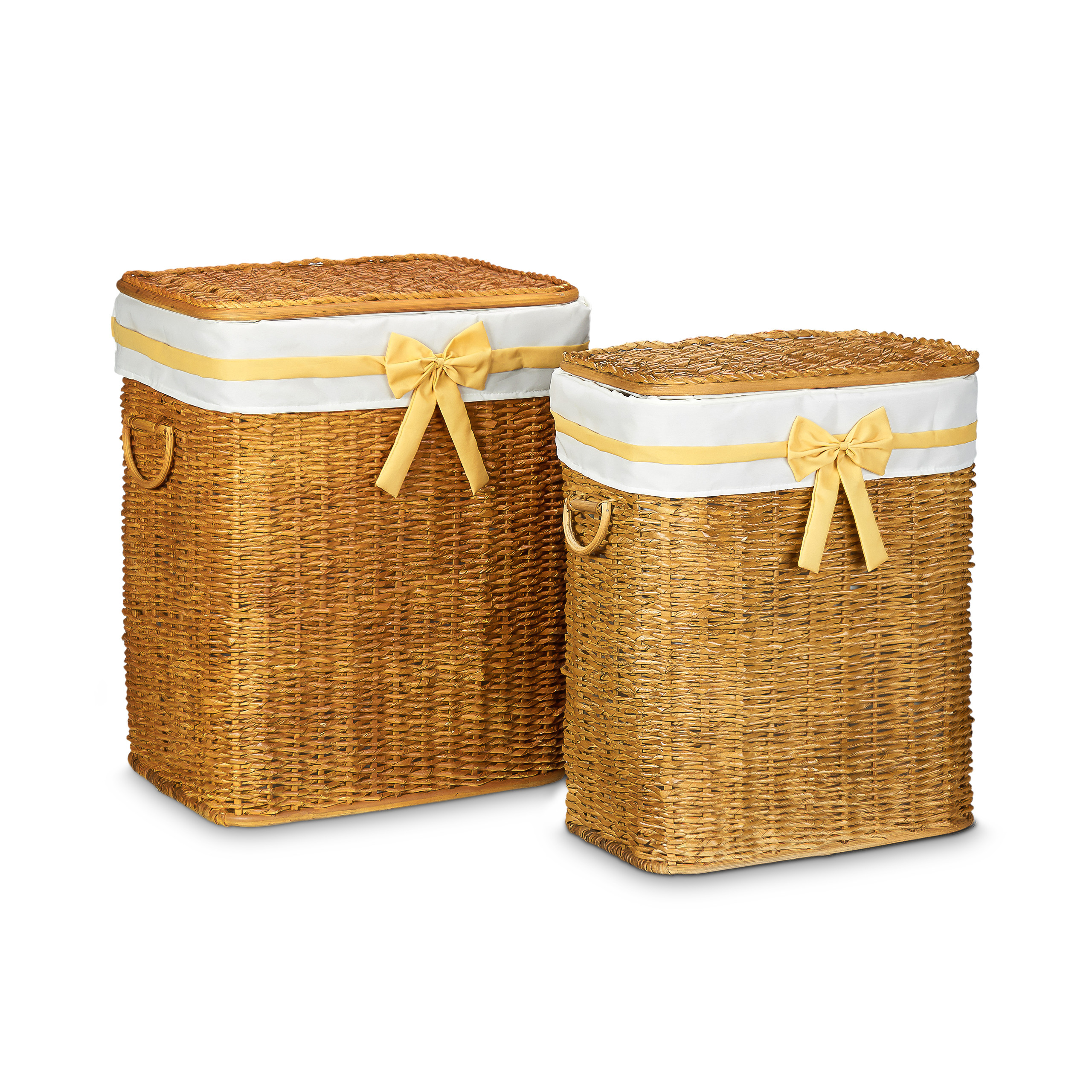 LAUNDRY BASKET SET Buri square 56cm 67L laundry collector stackable