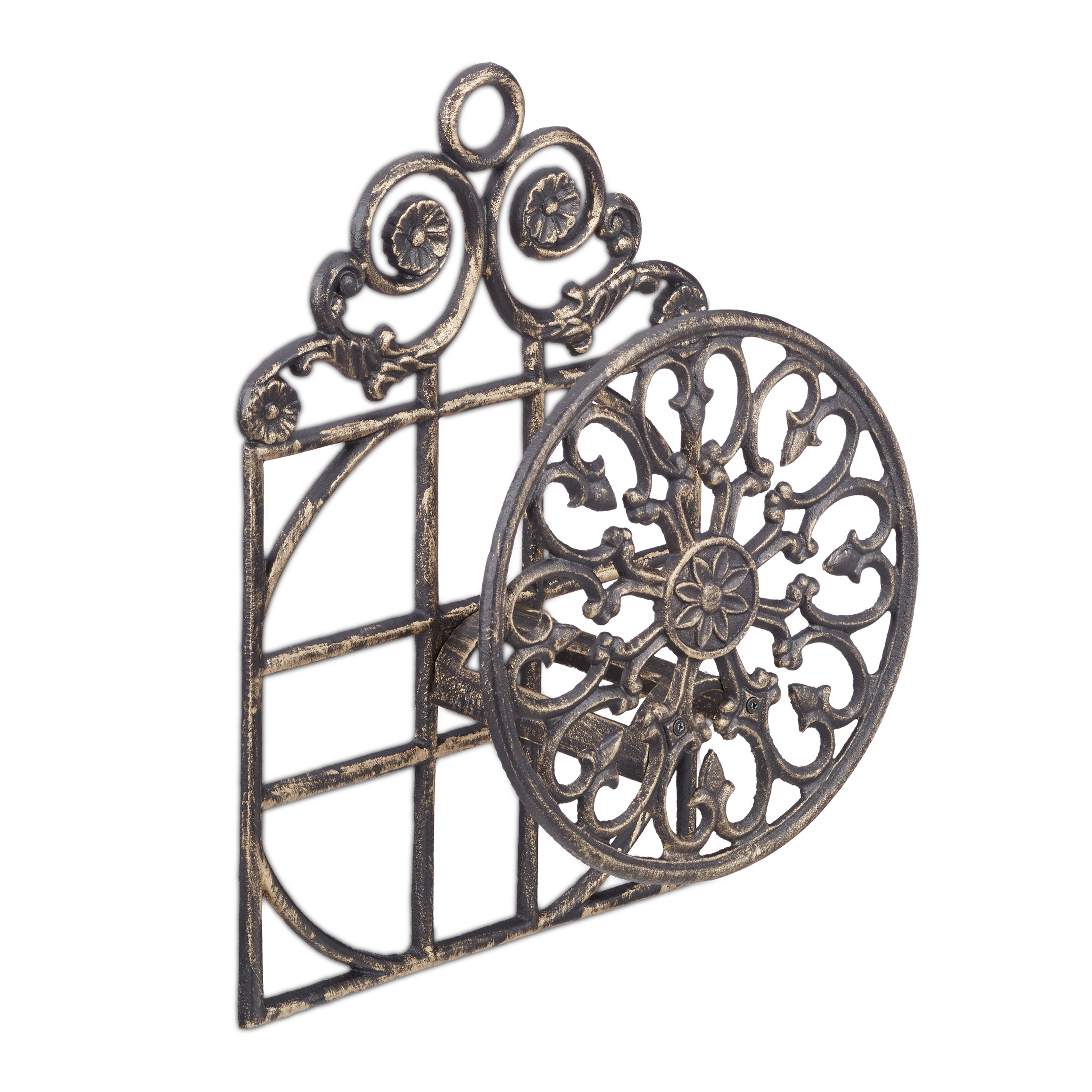 Schlauchhalter antik Guss groß Wand Gartenschlauchhalter Aufhängung