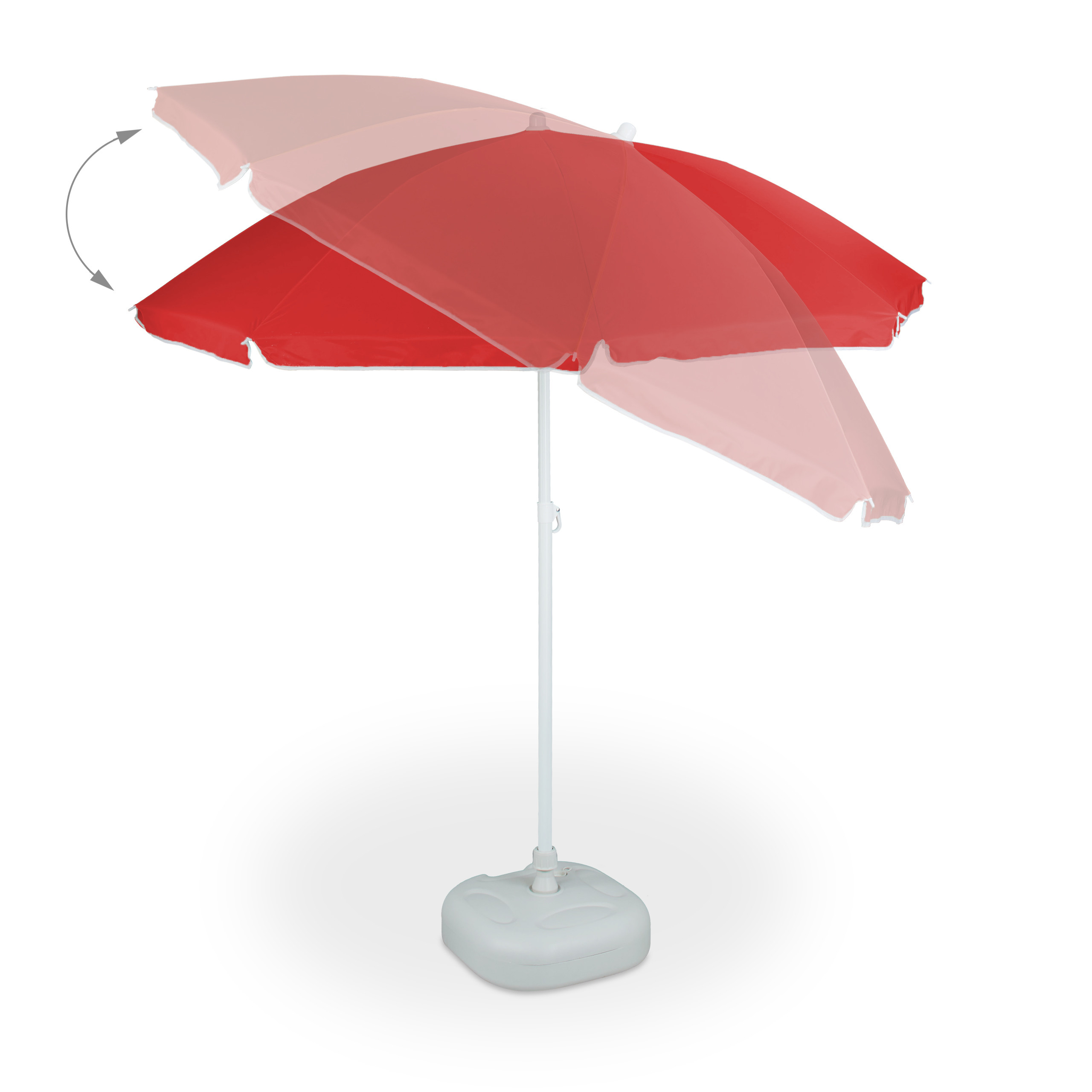 PARASOL 180 CM Balcony Parasol Garden Parasol Beach Umbrella Tilting