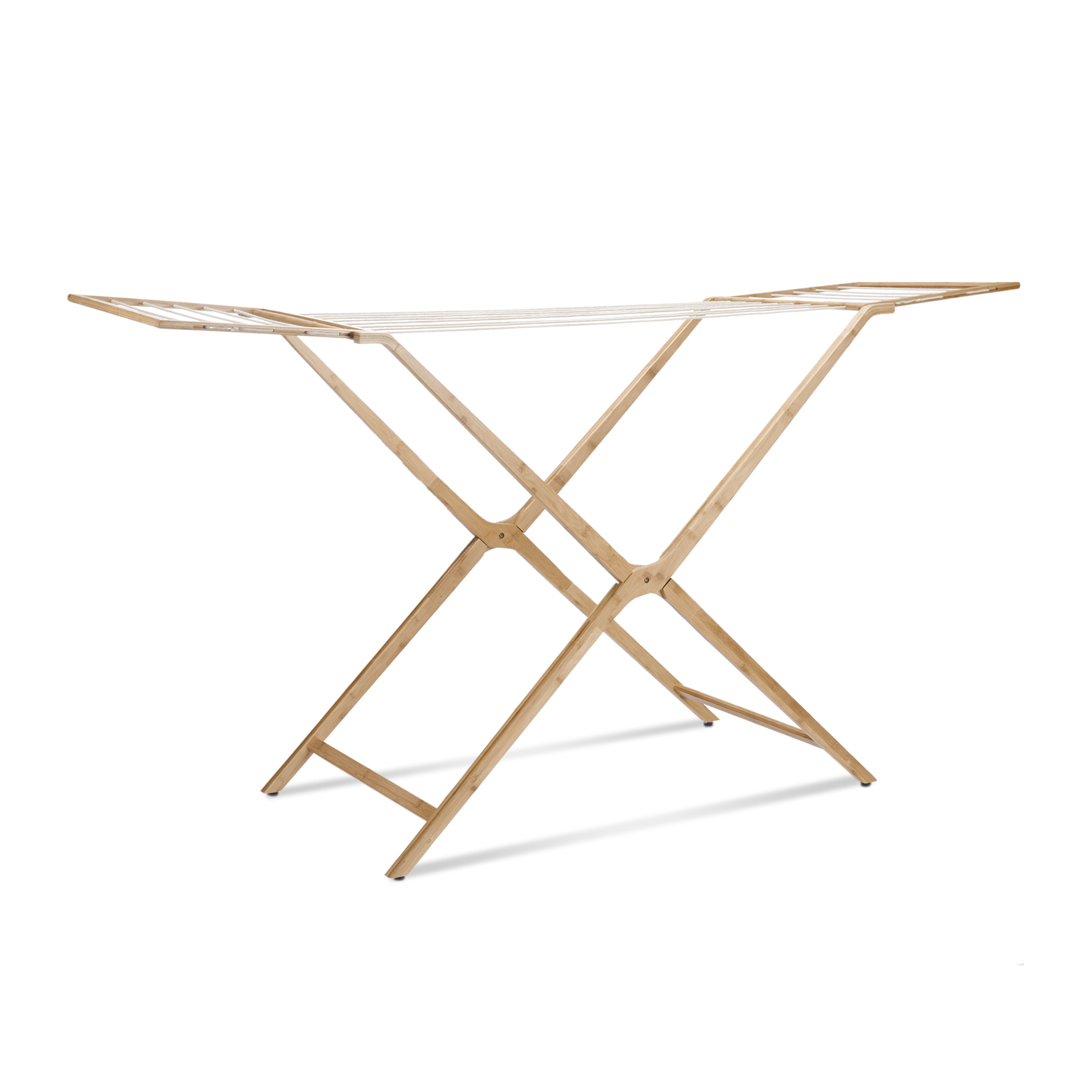 Wäscheständer Bambus, 13 m Trockenlänge Wäschehalter, Wäschetrockner