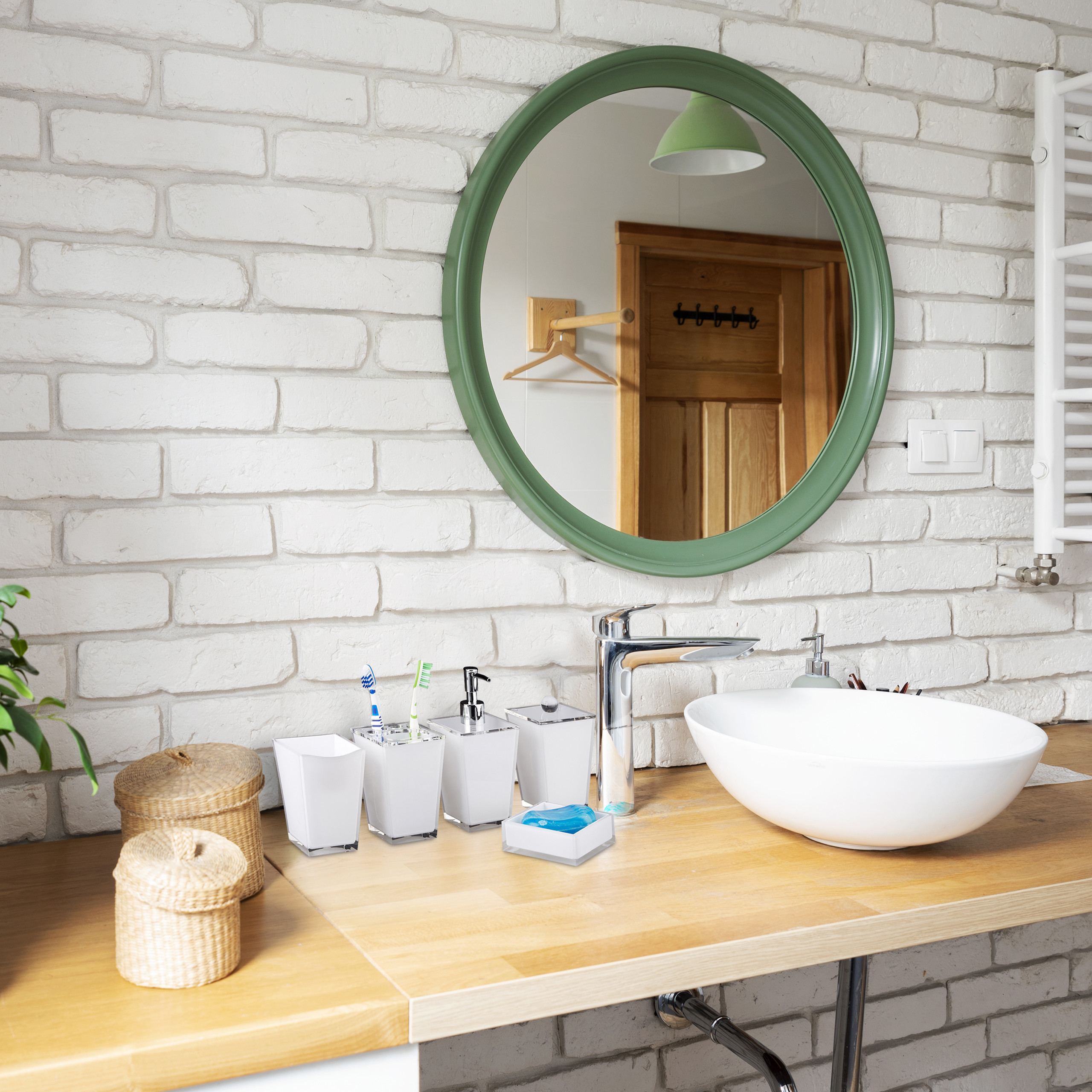 Badaccessoires Set 5-teilig, Badezimmerset Zubehör, Badset komplett