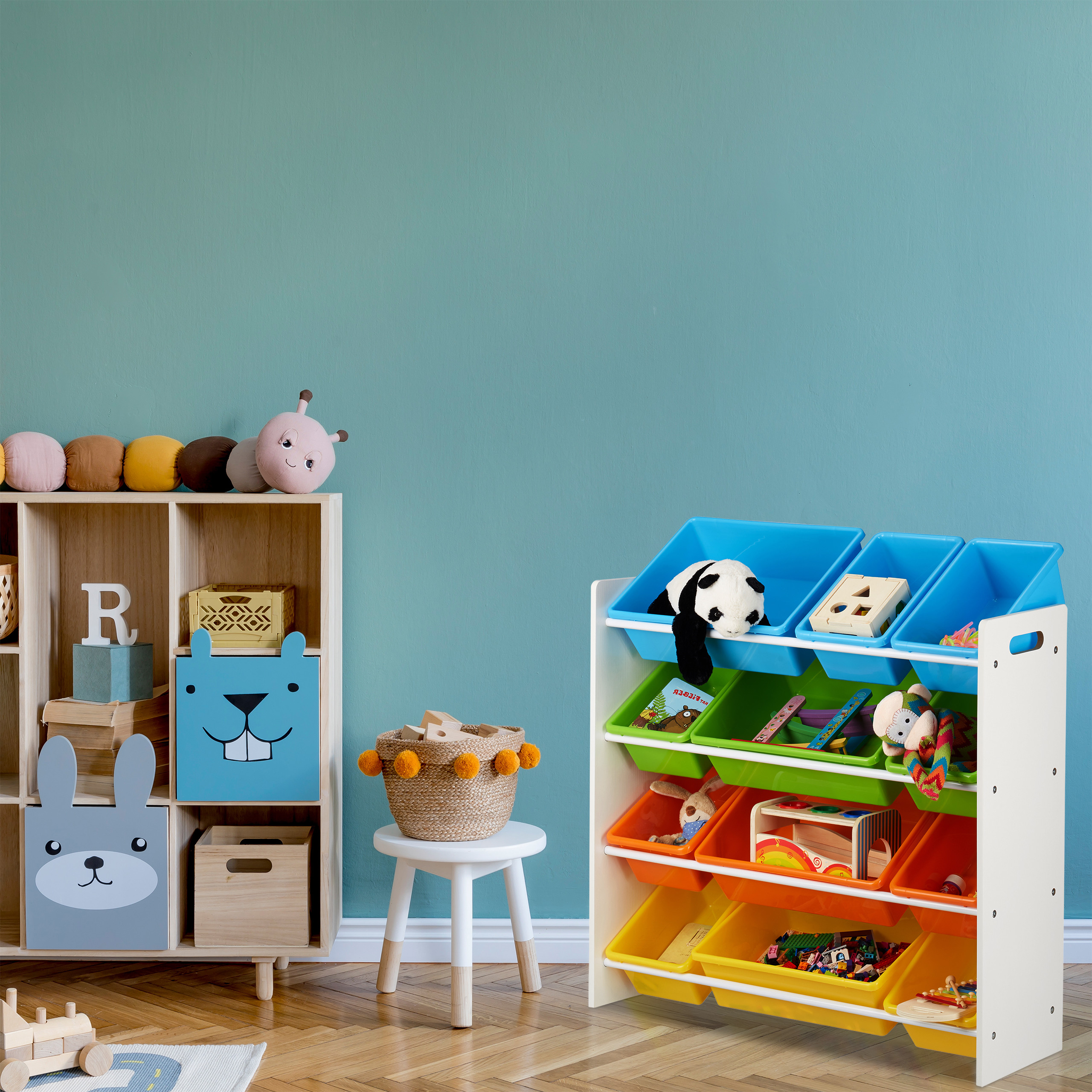 Kinderregal Spielzeugablage Aufbewahrungsboxen Spielzeugbox