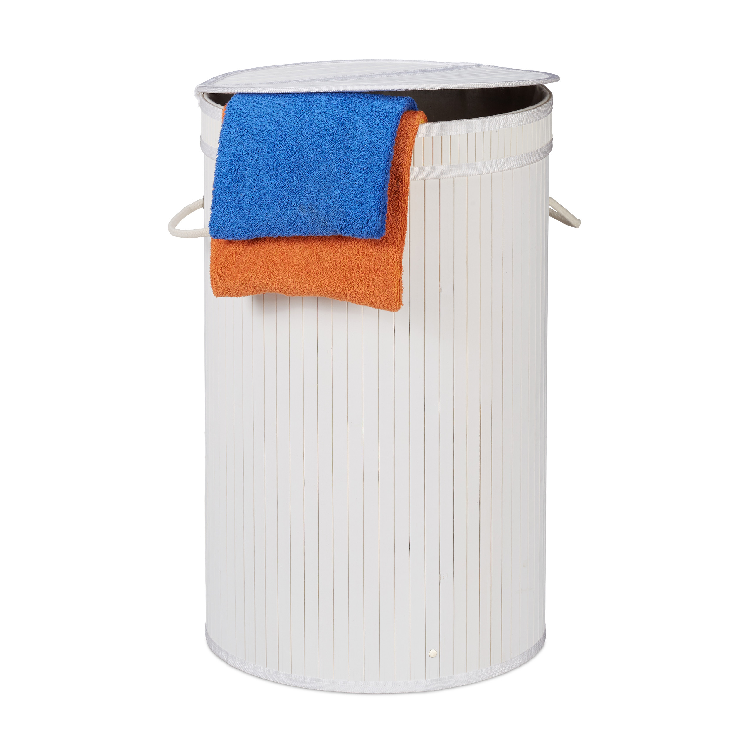 LAUNDRY BASKET BAMBOO Laundry Collector Laundry Tonne Round Dirt