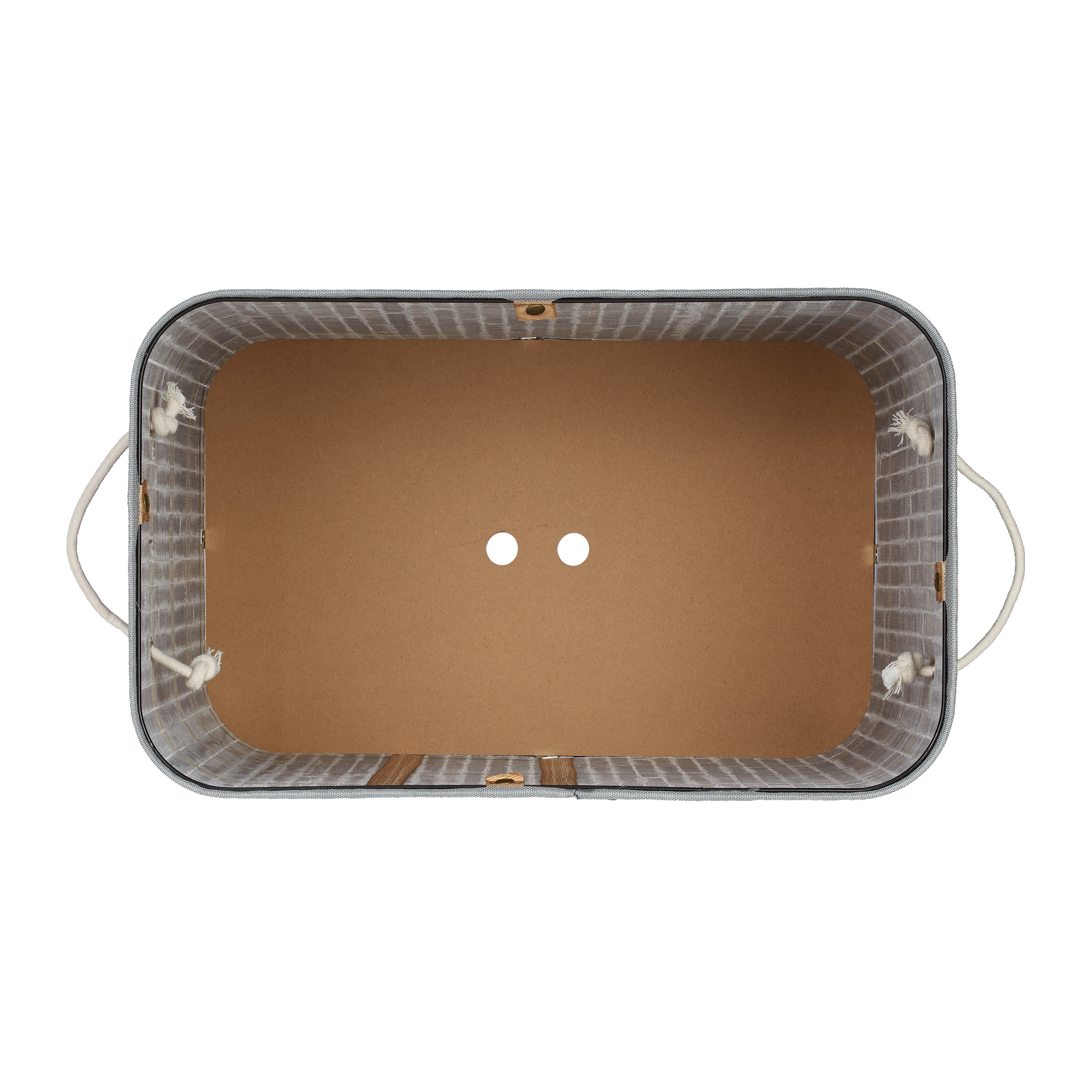 Wäschekorb Bambus 2 Fächer Wäschesammler Wäschetrenner Wäschebox