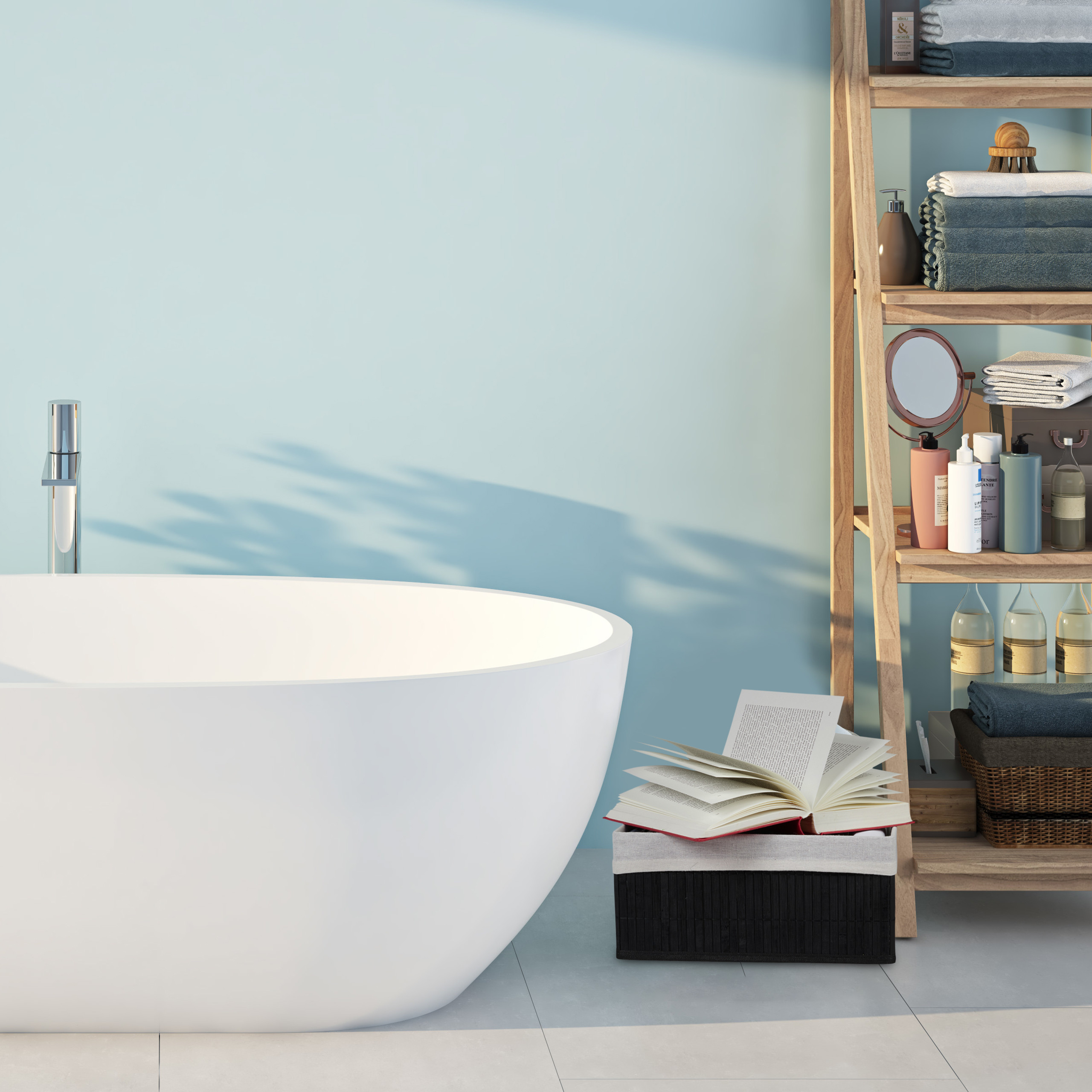 Aufbewahrungskorb 6er Set Stoffbezug Aufbewahrungsbox Regalbox Bambus