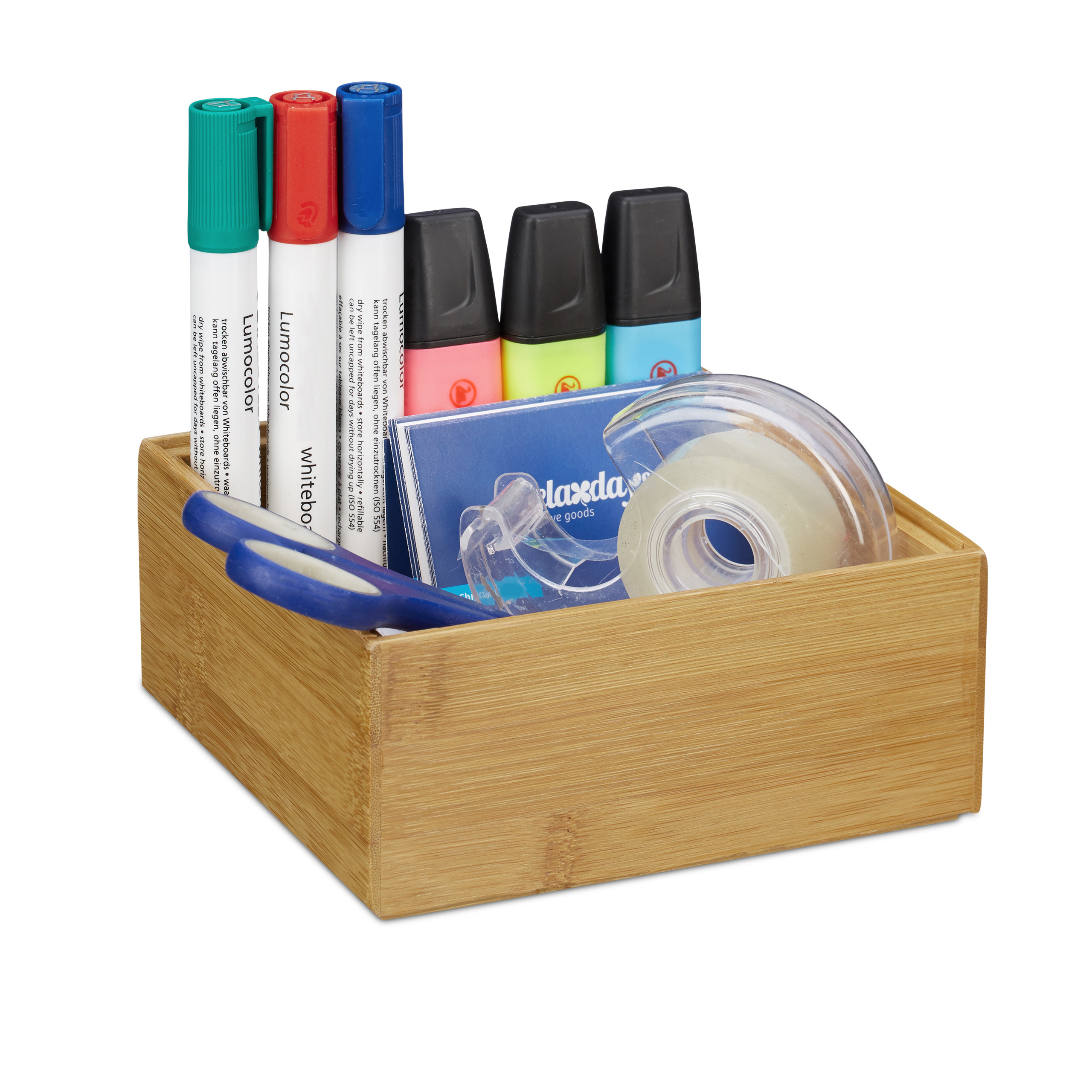 Ordnungsbox Bambus Stapelkiste natur Aufbewahrungsbox stapelbar