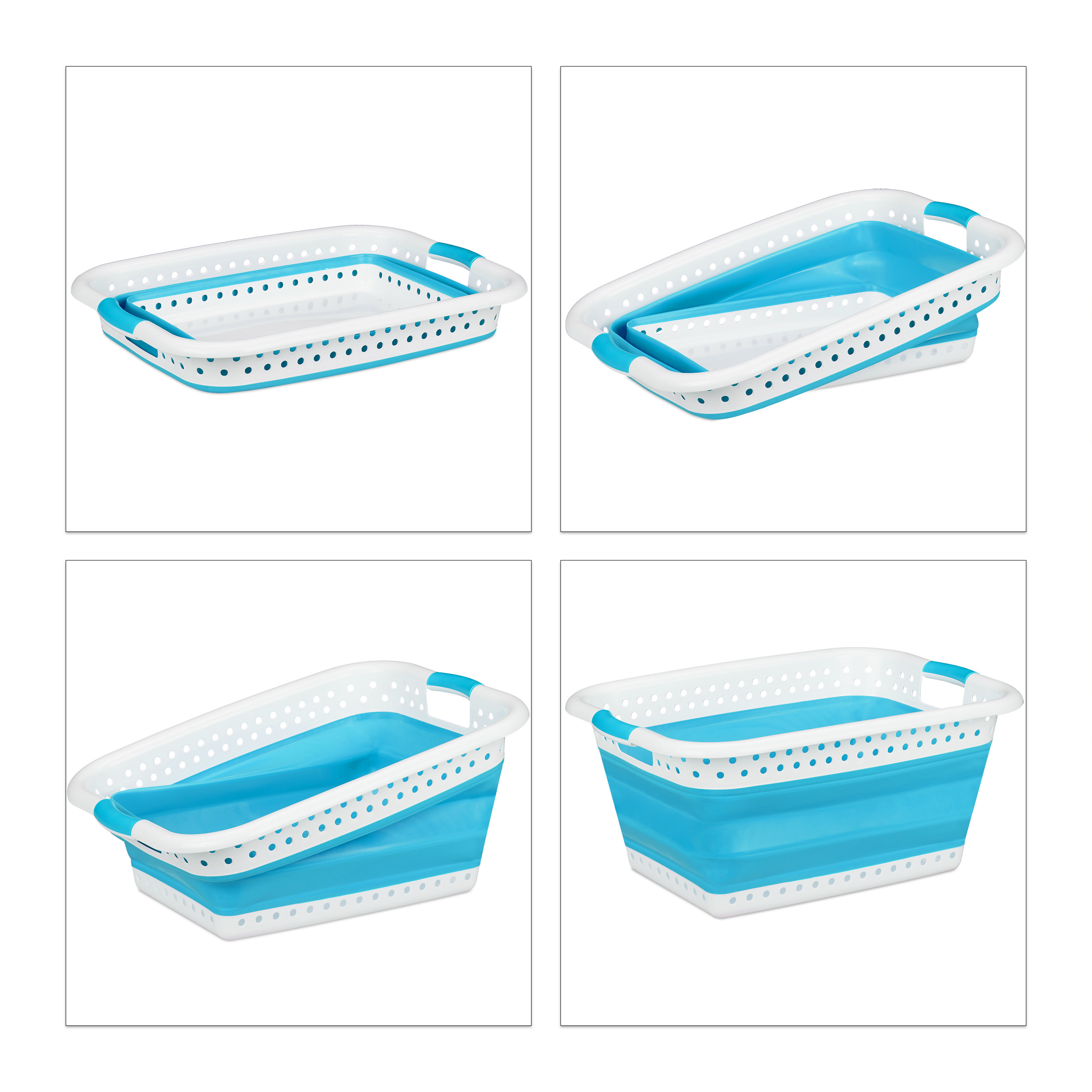 Faltbarer Wäschekorb, Wäschewanne Klappwäschekorb, faltbare Wanne