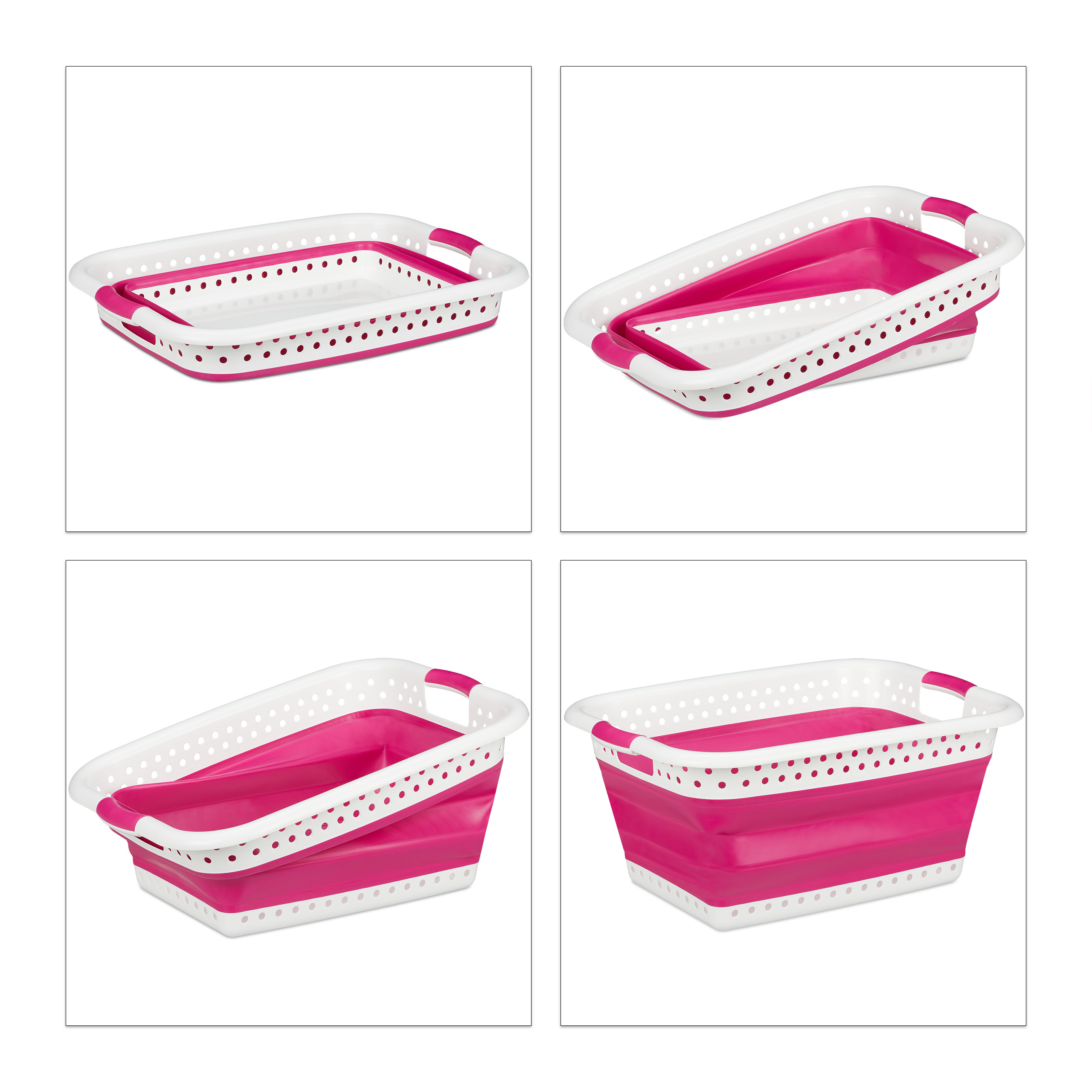 Faltbarer Wäschekorb, Wäschewanne Klappwäschekorb, faltbare Wanne