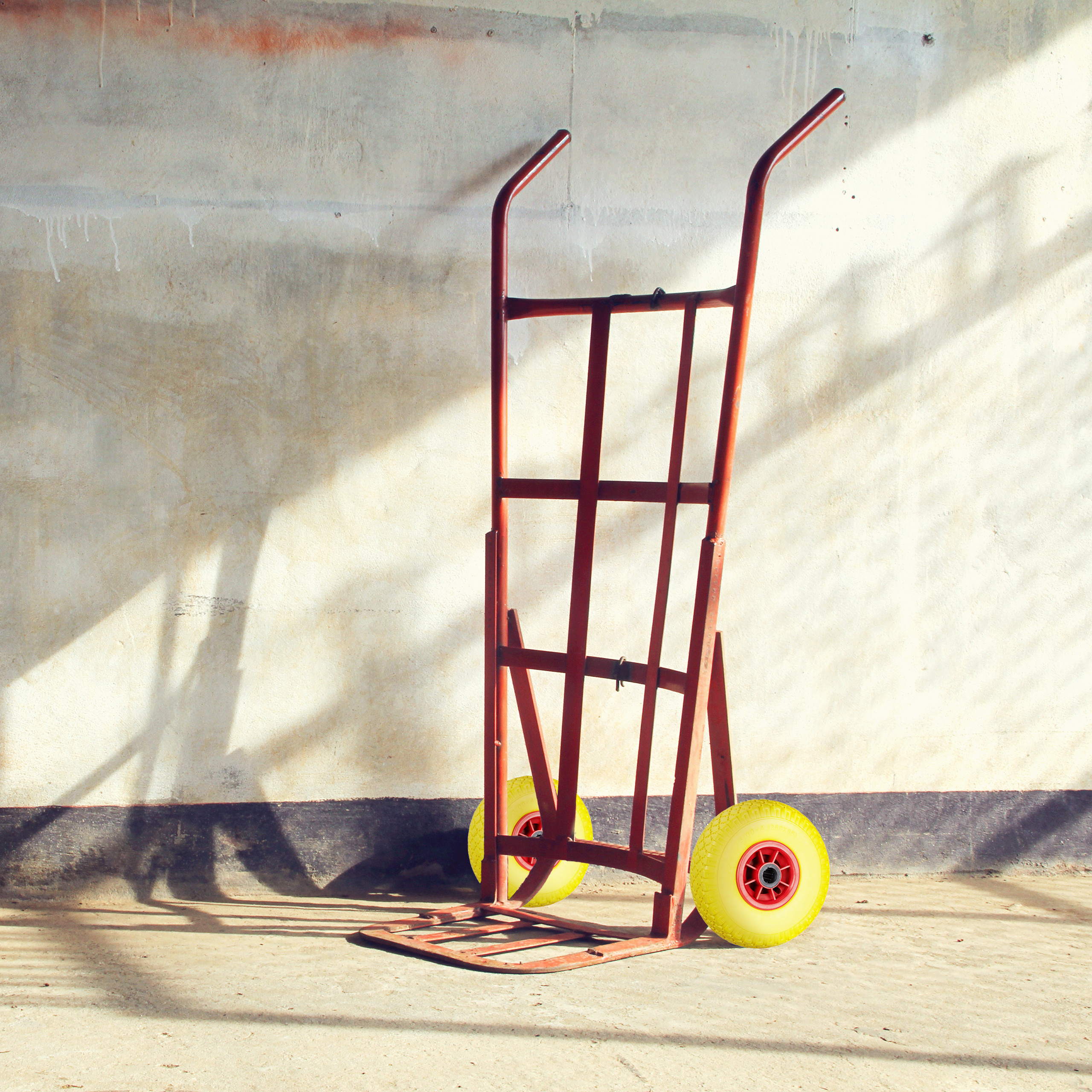 SACK TRUCK WHEEL rubber tires 2 pieces handcart tires 25mm plastic rim