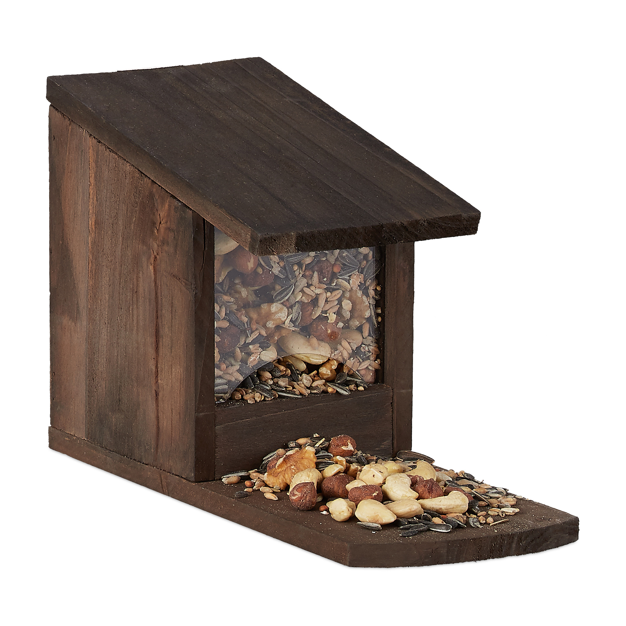 SQUIRREL FEED HOUSE feed box nut dispenser squirrel feeding site wood £