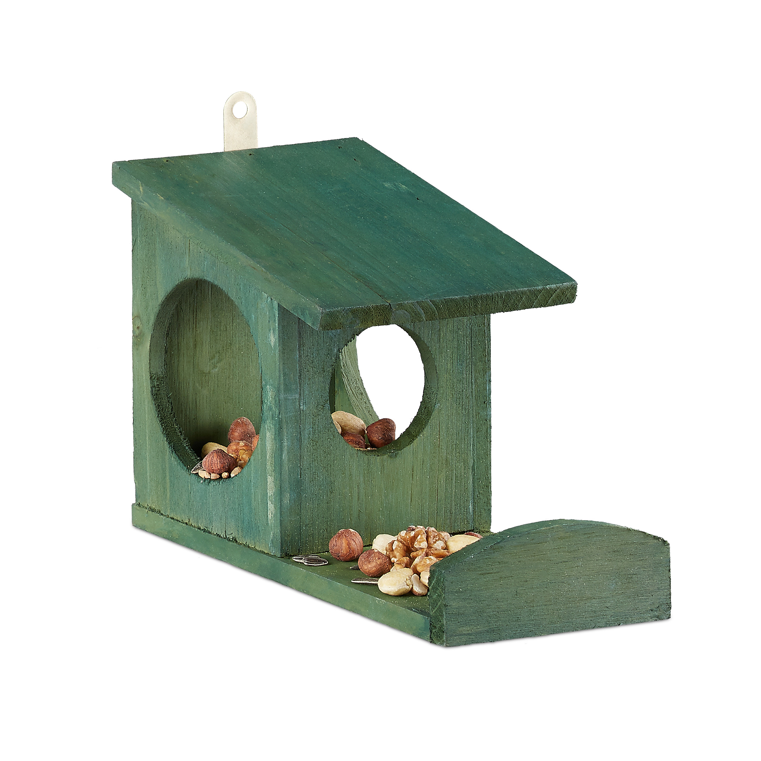 SQUIRREL FEED HOUSE Feeding Dispenser Nut Station Squirrel Food Box