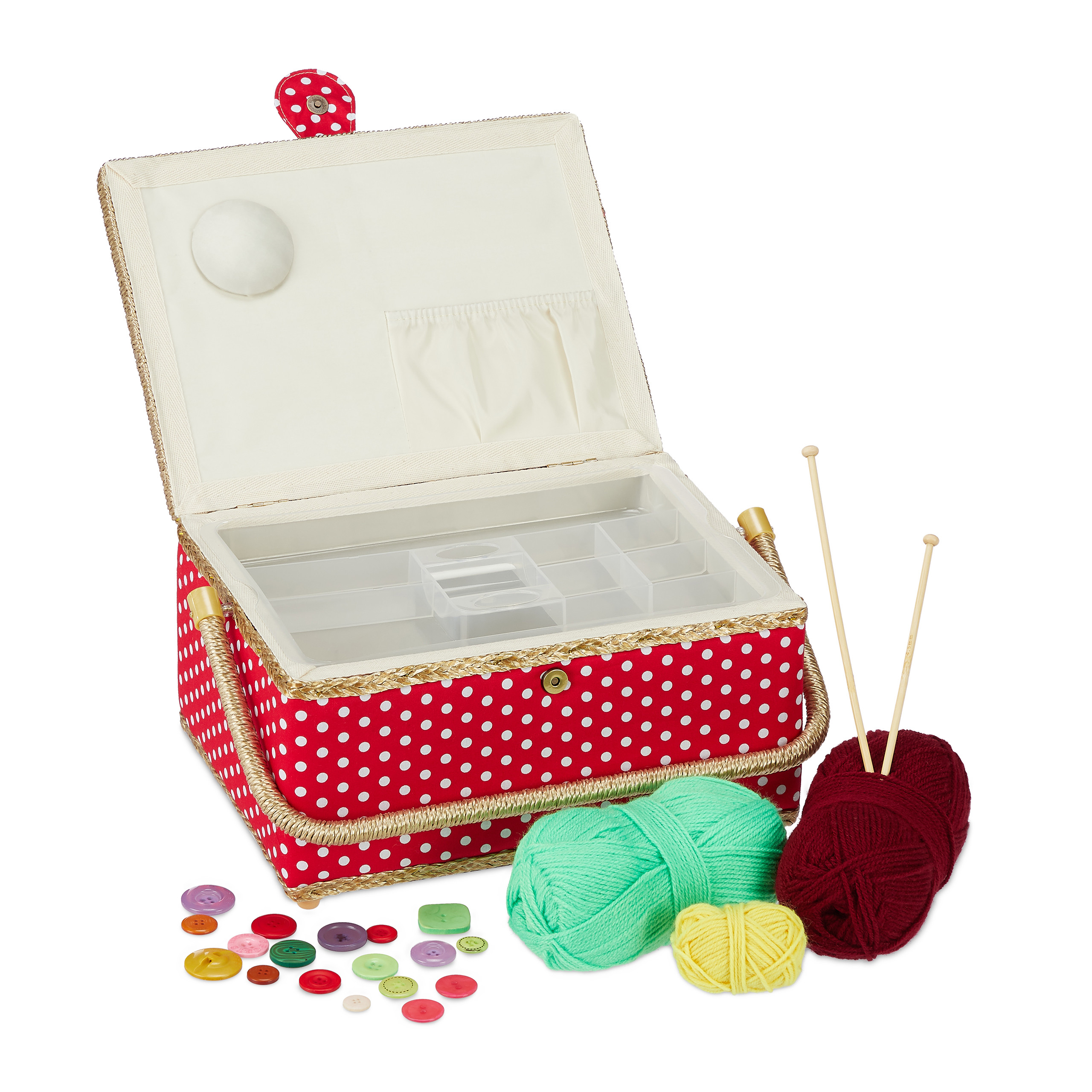 Nähkästchen Nähkorb Nähkiste Nähbox ohne Inhalt Nähkassette Stoff