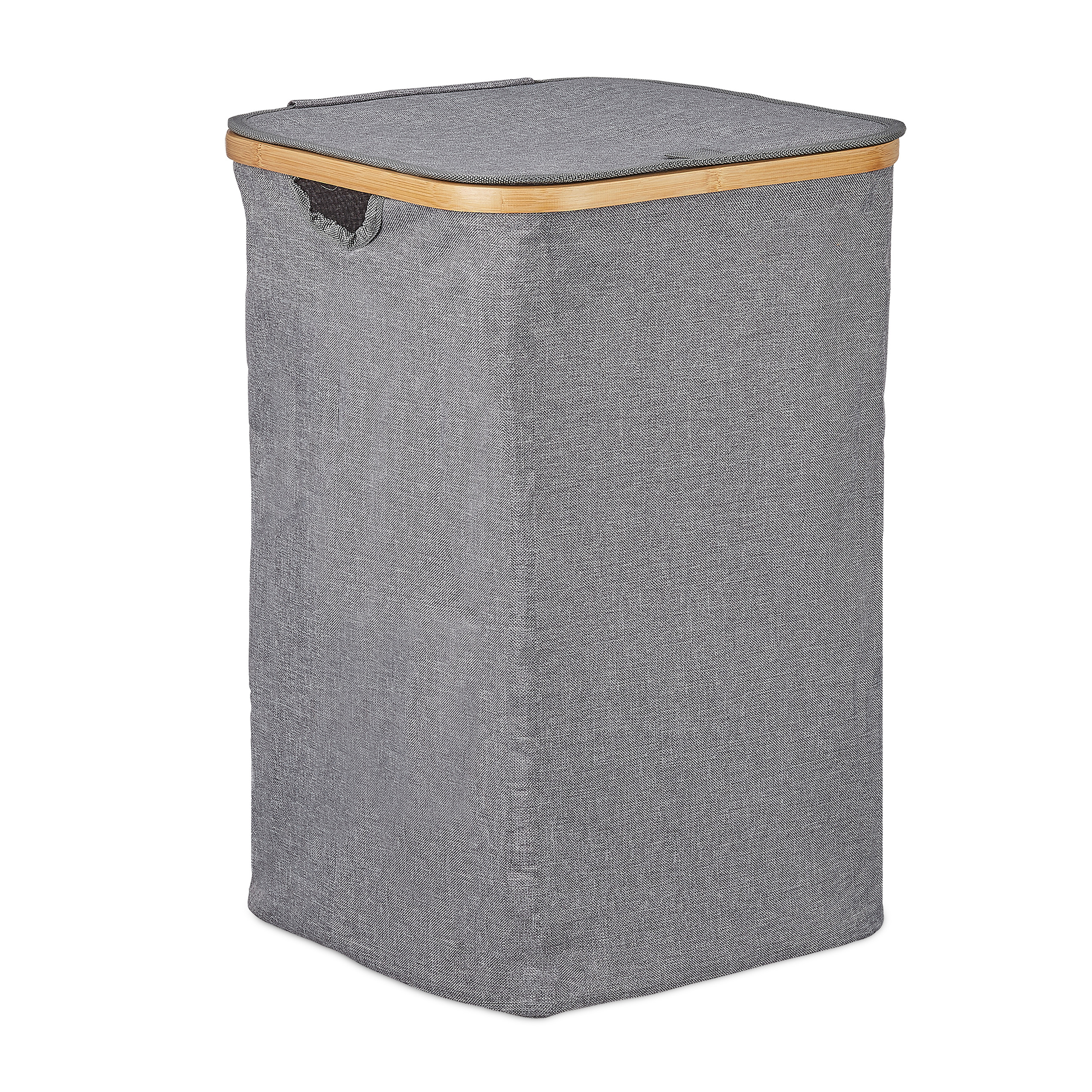 Wäschekorb Wäschesack Wäschetonne Faltwäschekorb Deckel quadratisch 42