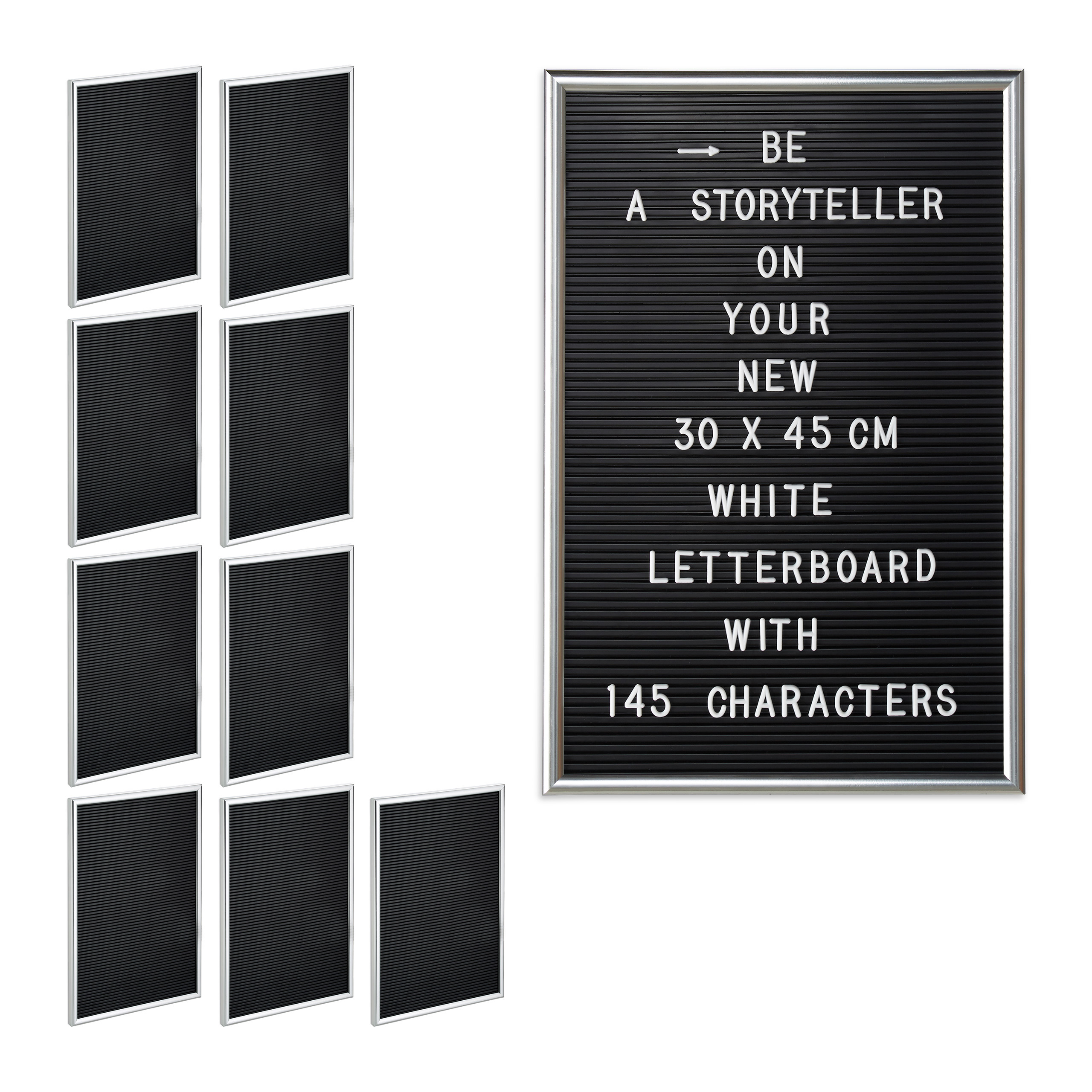 10x Letterboard 30x45 Rillentafel Deko Stecktafel Steckboard