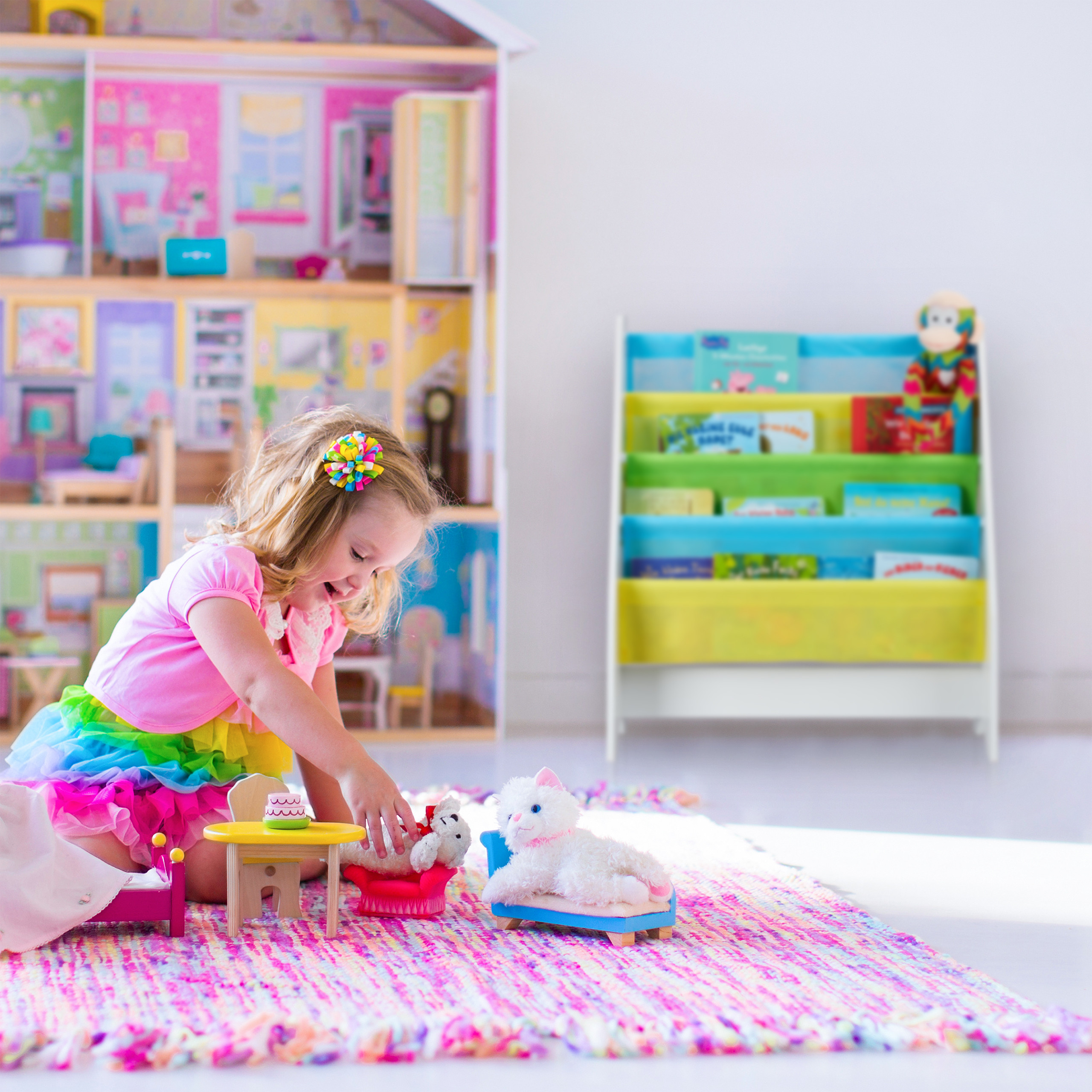 Kinder Bücherregal, Bücherbank Buchregal Bücheraufbewahrung