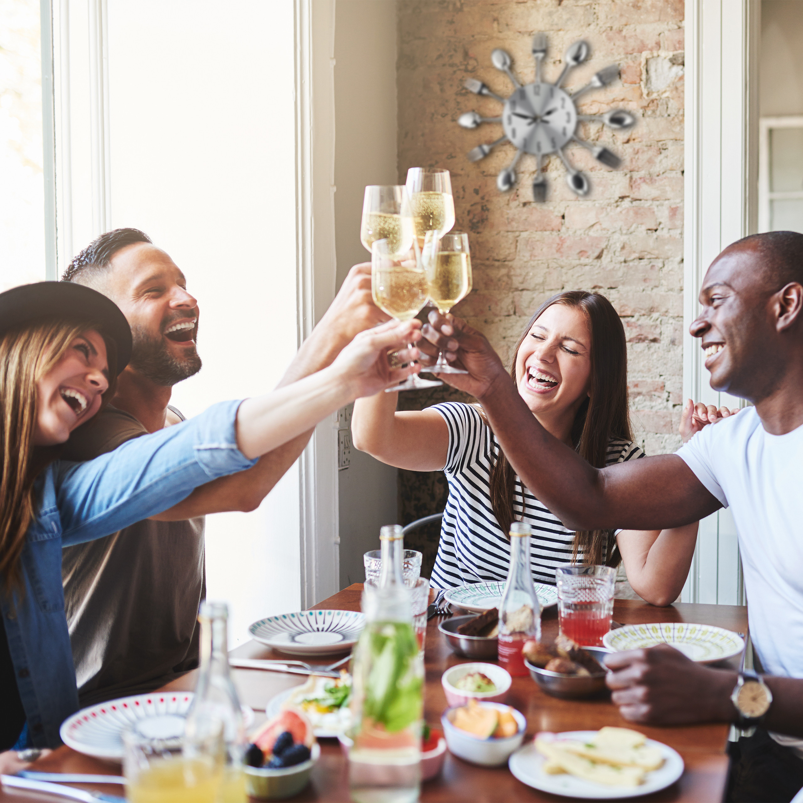 Wanduhr Besteck, Küchenuhr Wand, Besteckuhr, Uhr Küche, Esszimmeruhr