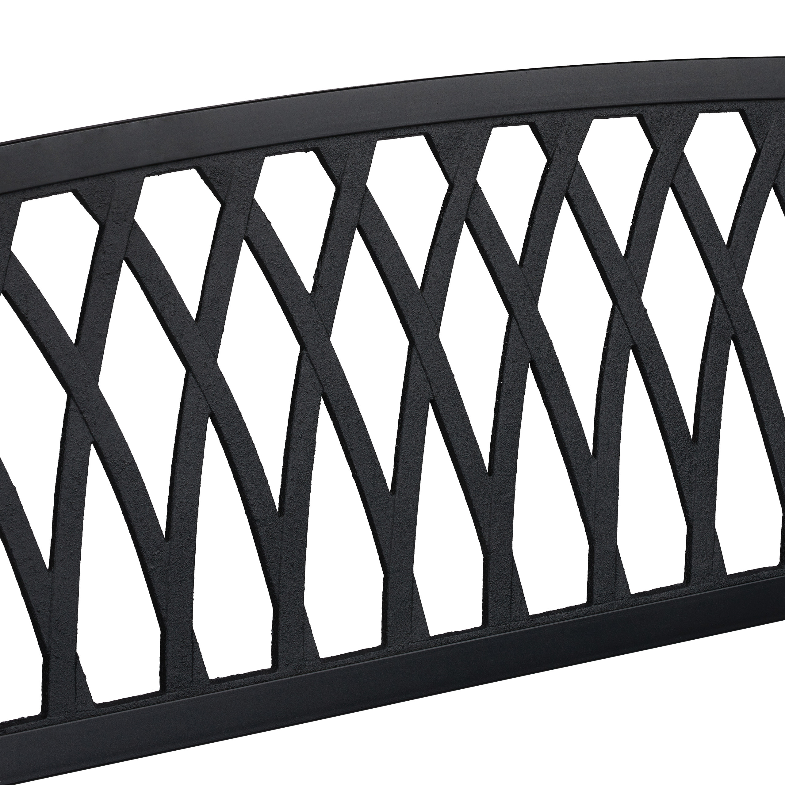 Gartenbank schwarz Metallbank Sitzbank Terrassenbank Verandabank Metall