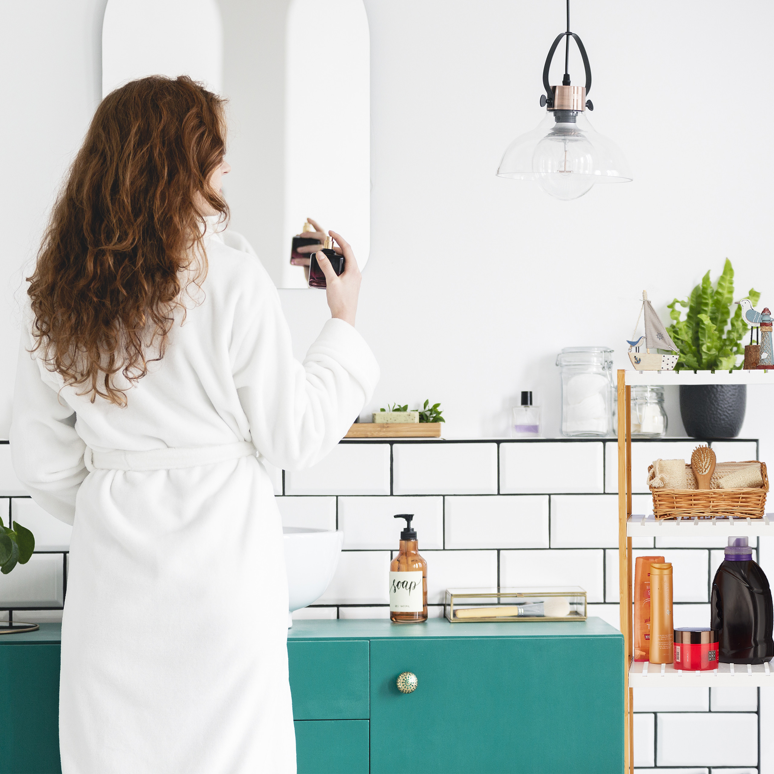 Badregal Bambus Badezimmerregal Handtuchregal Standregal Regal