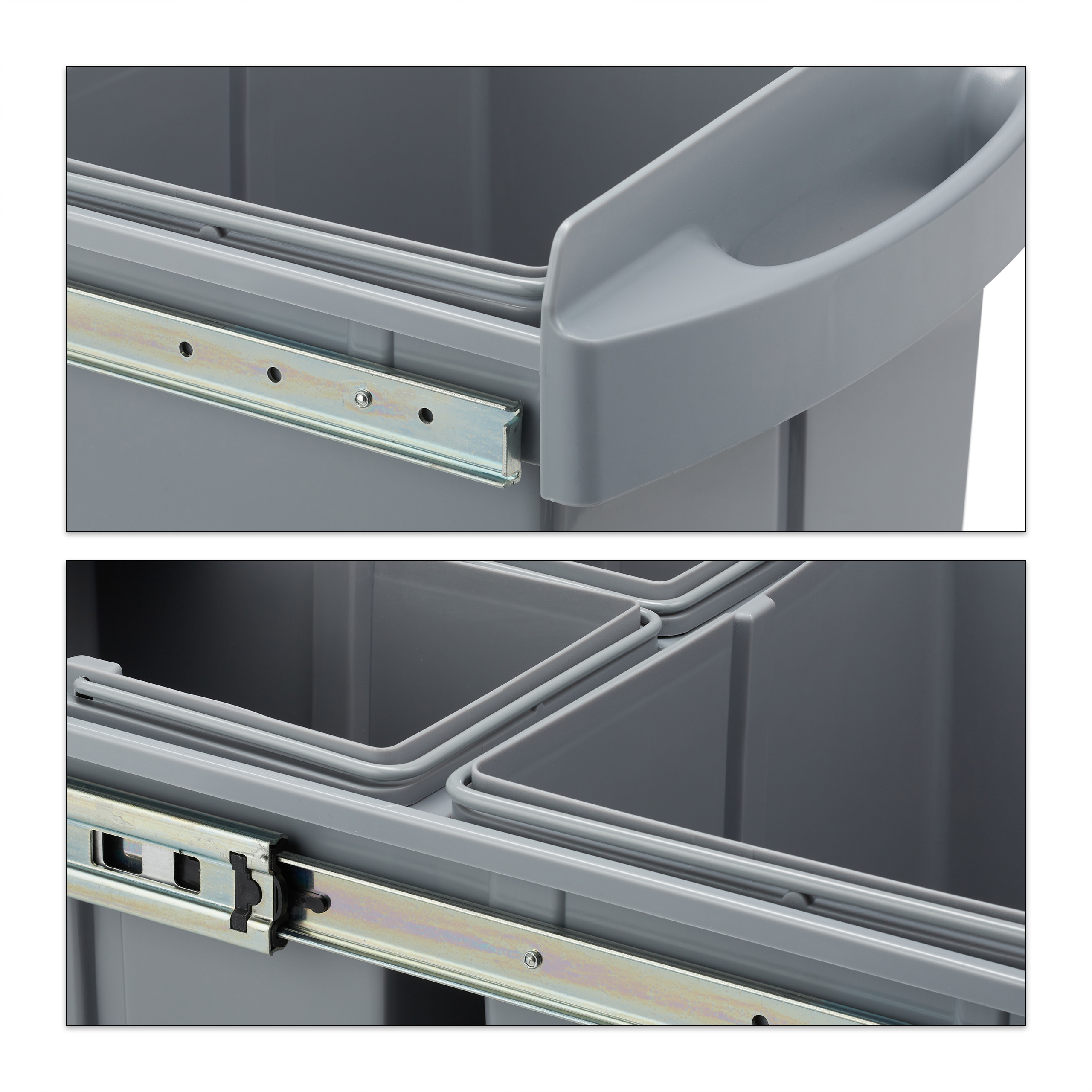 Einbaumülleimer 3-fach Mülltrennsystem Einbaumüllsystem Küchenmülleimer