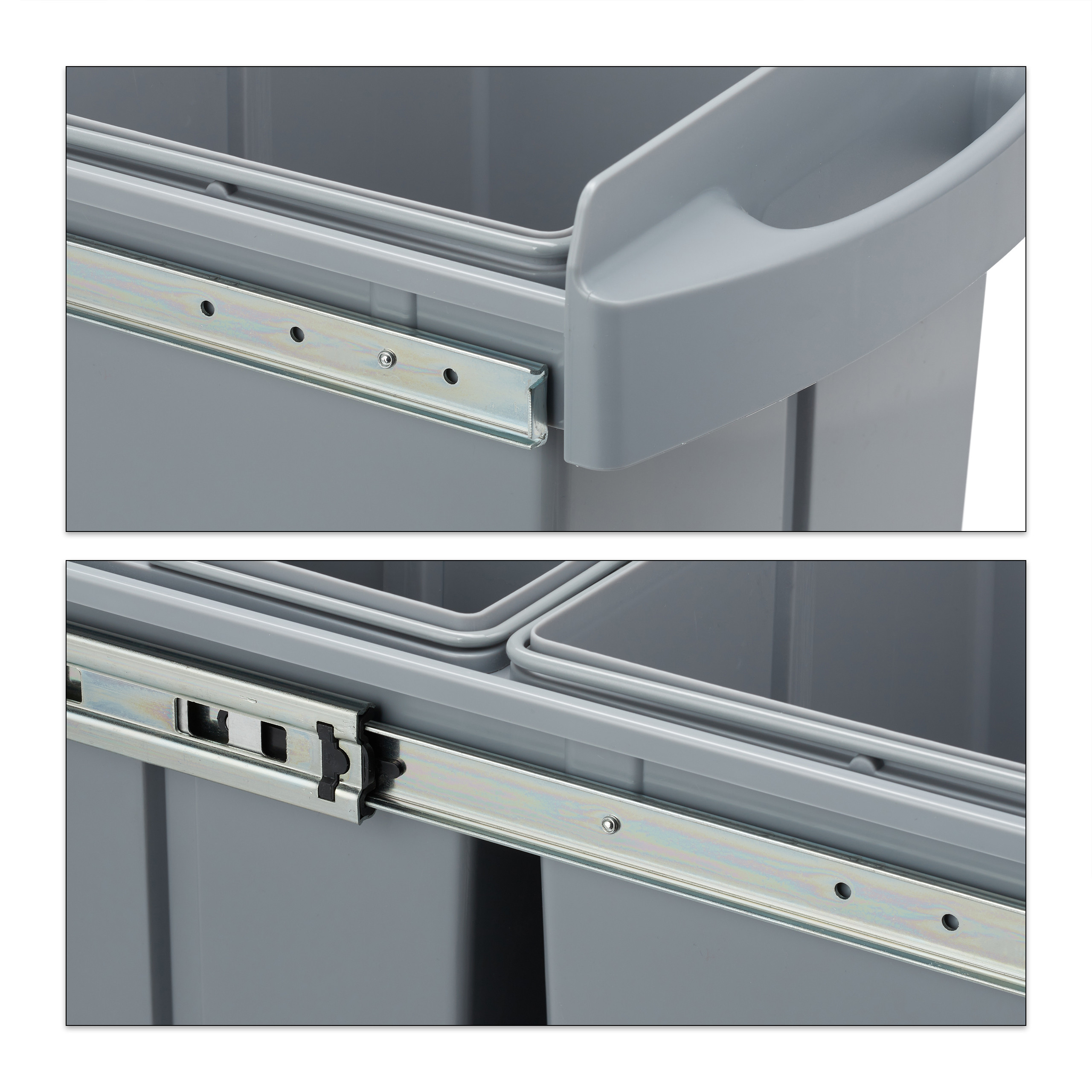 Einbaumülleimer 3fach Trennmülleimer Abfallsystem Küchenmülleimer