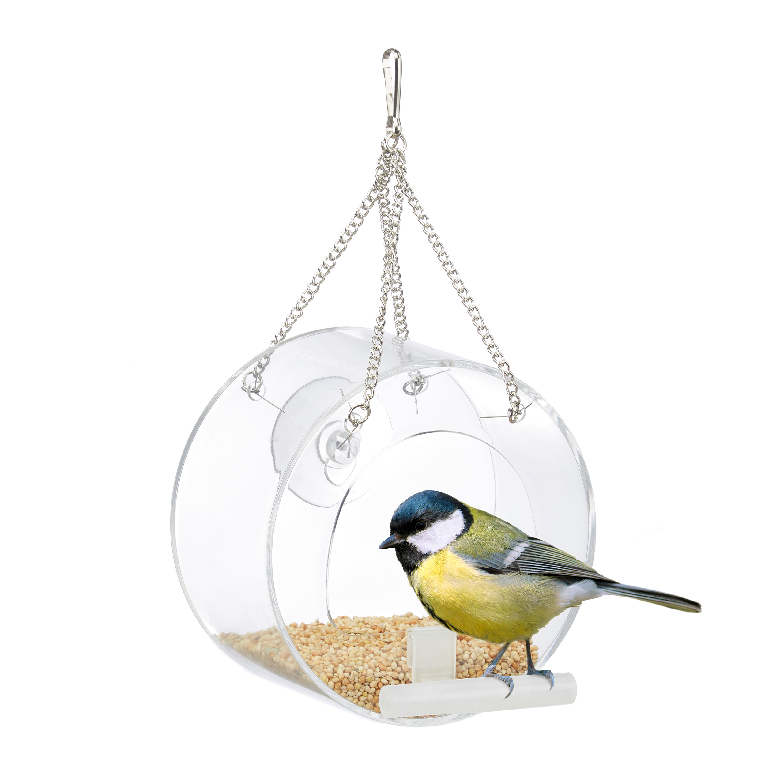 Vogelfutterhaus transparent, Vogelhaus für Fenster, Vogelfutterstelle
