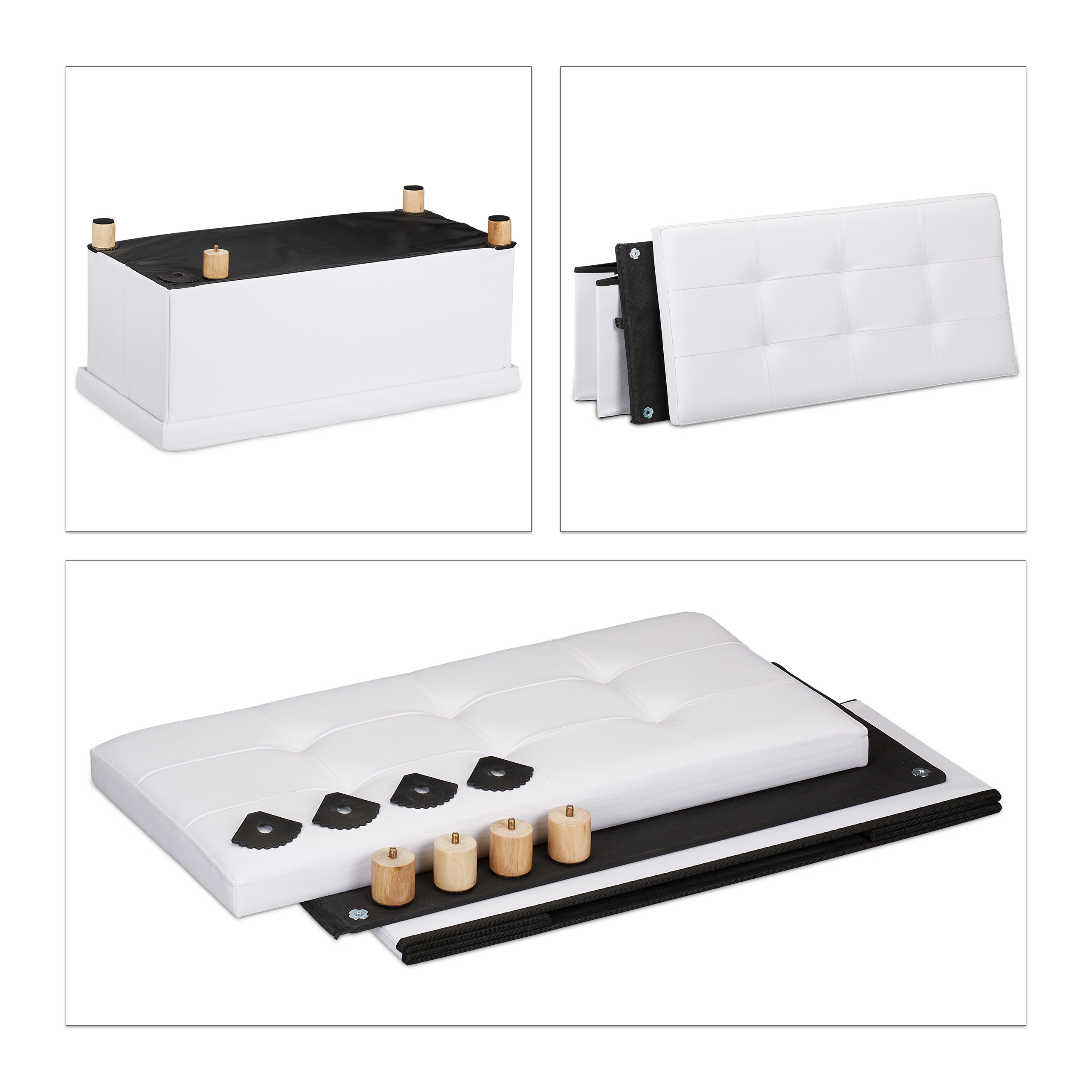 Sitzbank Kunstleder Polsterbank Garderobenbank Dielenbank