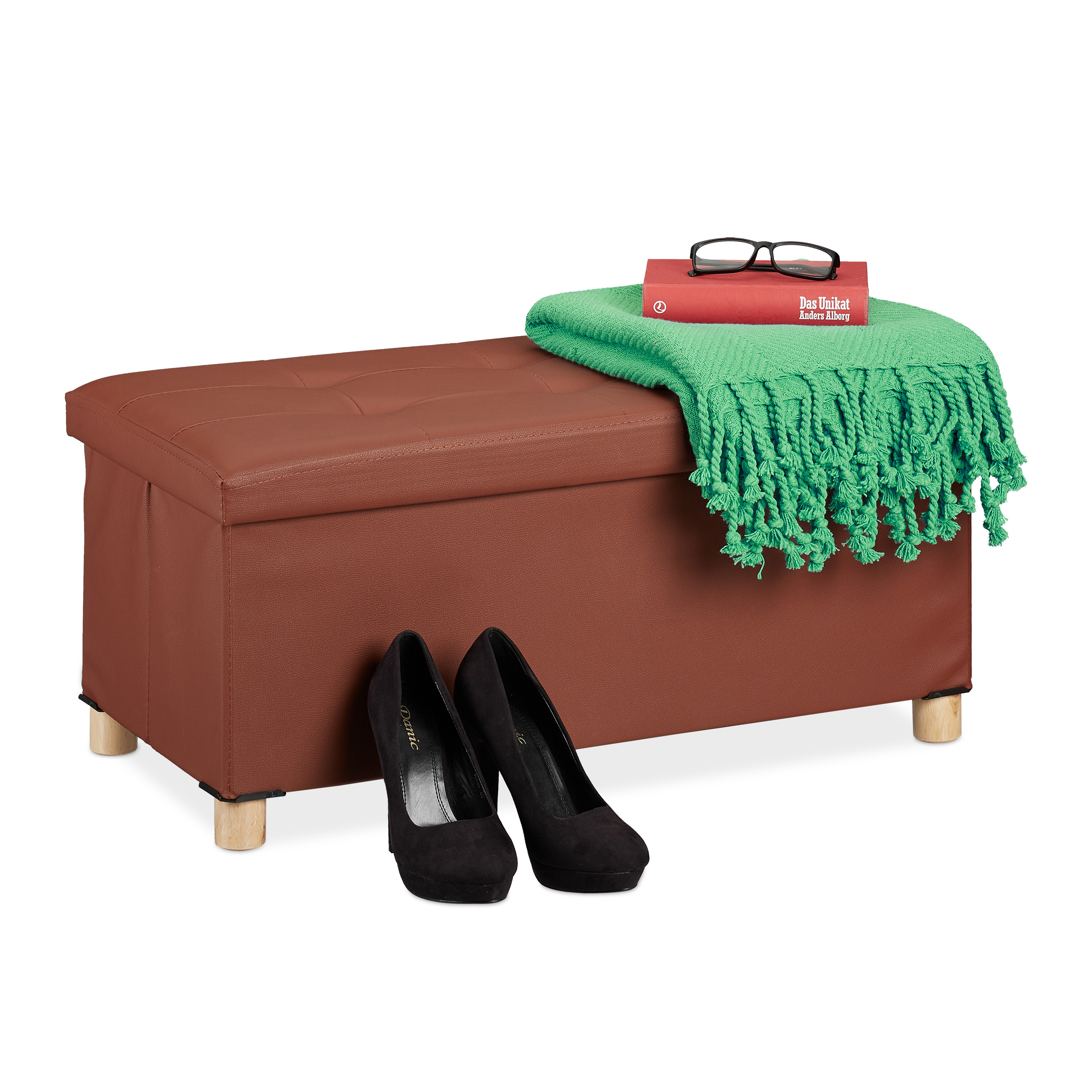 BENCH IMITATION LEATHER upholstery bench cloakroom bench Hallway bench
