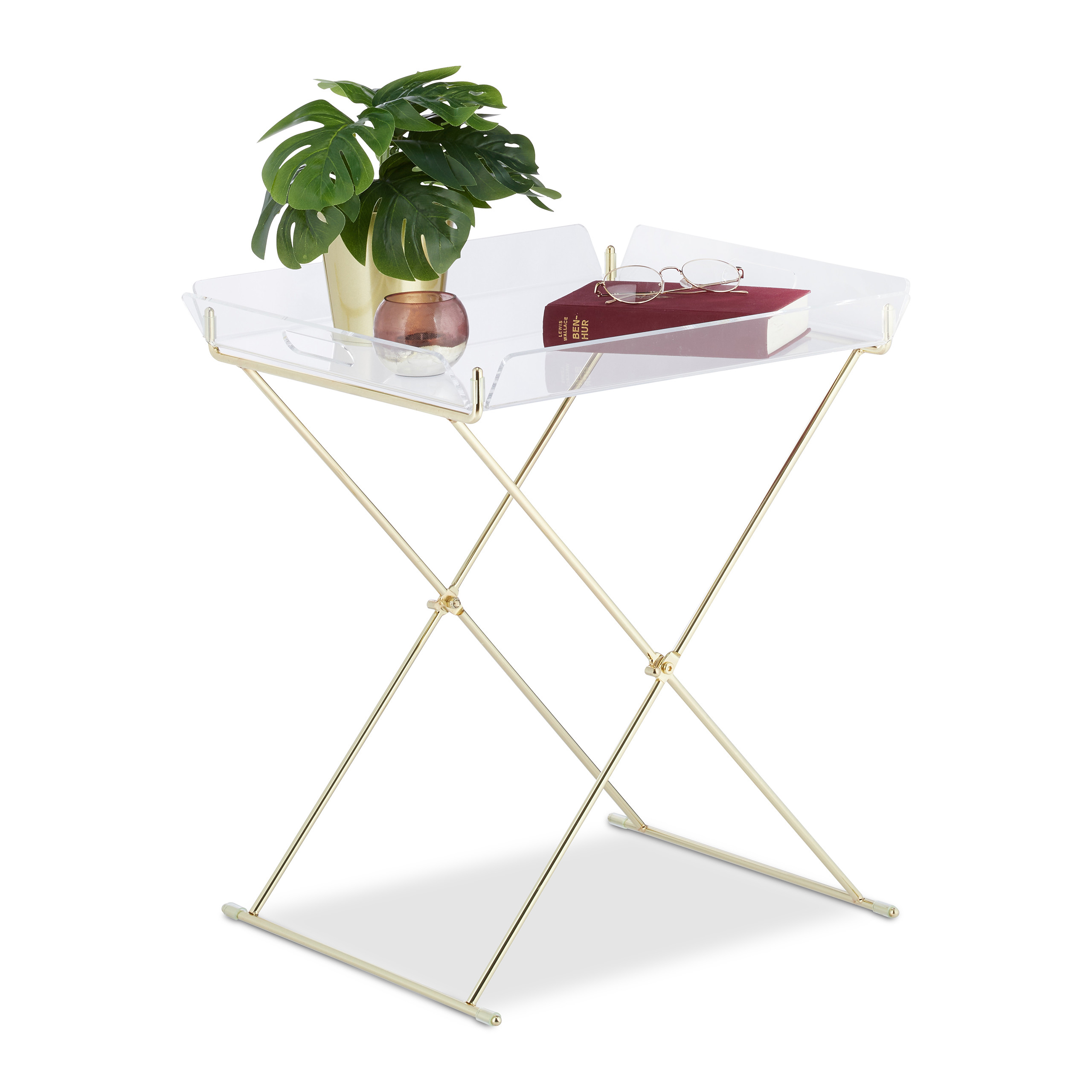 Tabletttisch Klapptisch Acryltablett Beistelltisch Serviertablett