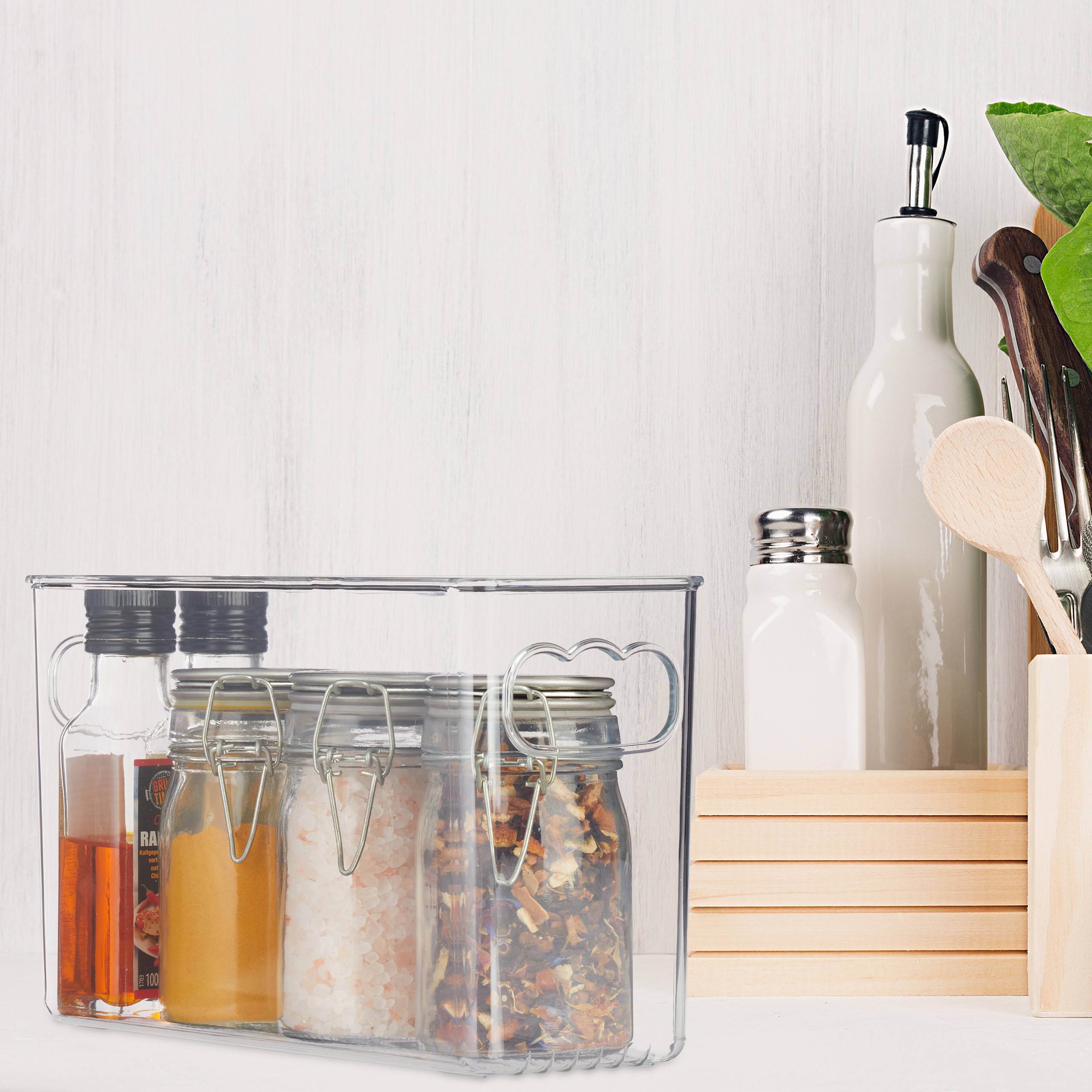 Kühlschrank Organizer mit Griffen, Aufbewahrungsbox Küche