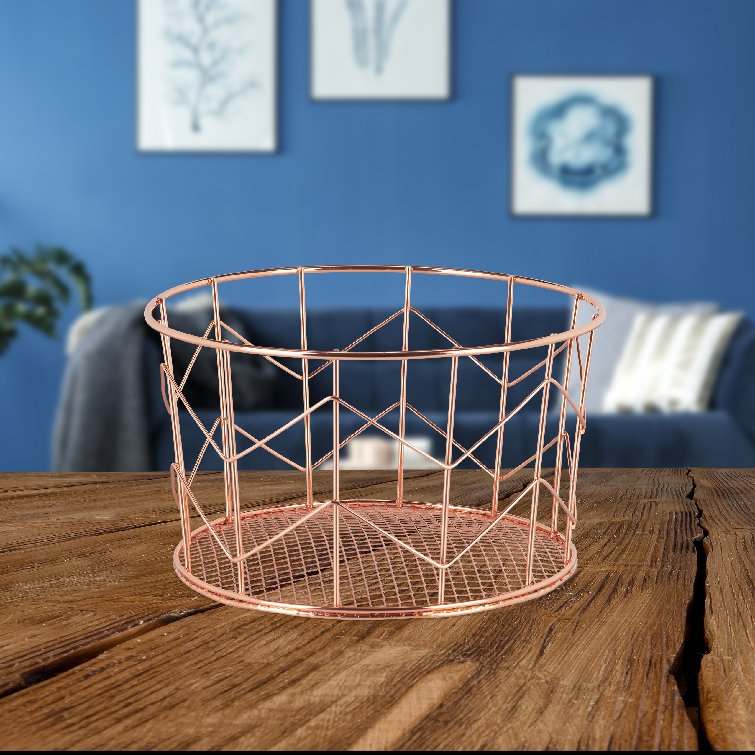 1 x Drahtkorb Deko Basket Allzweckkorb Aufbewahrungskorb Metallkorb