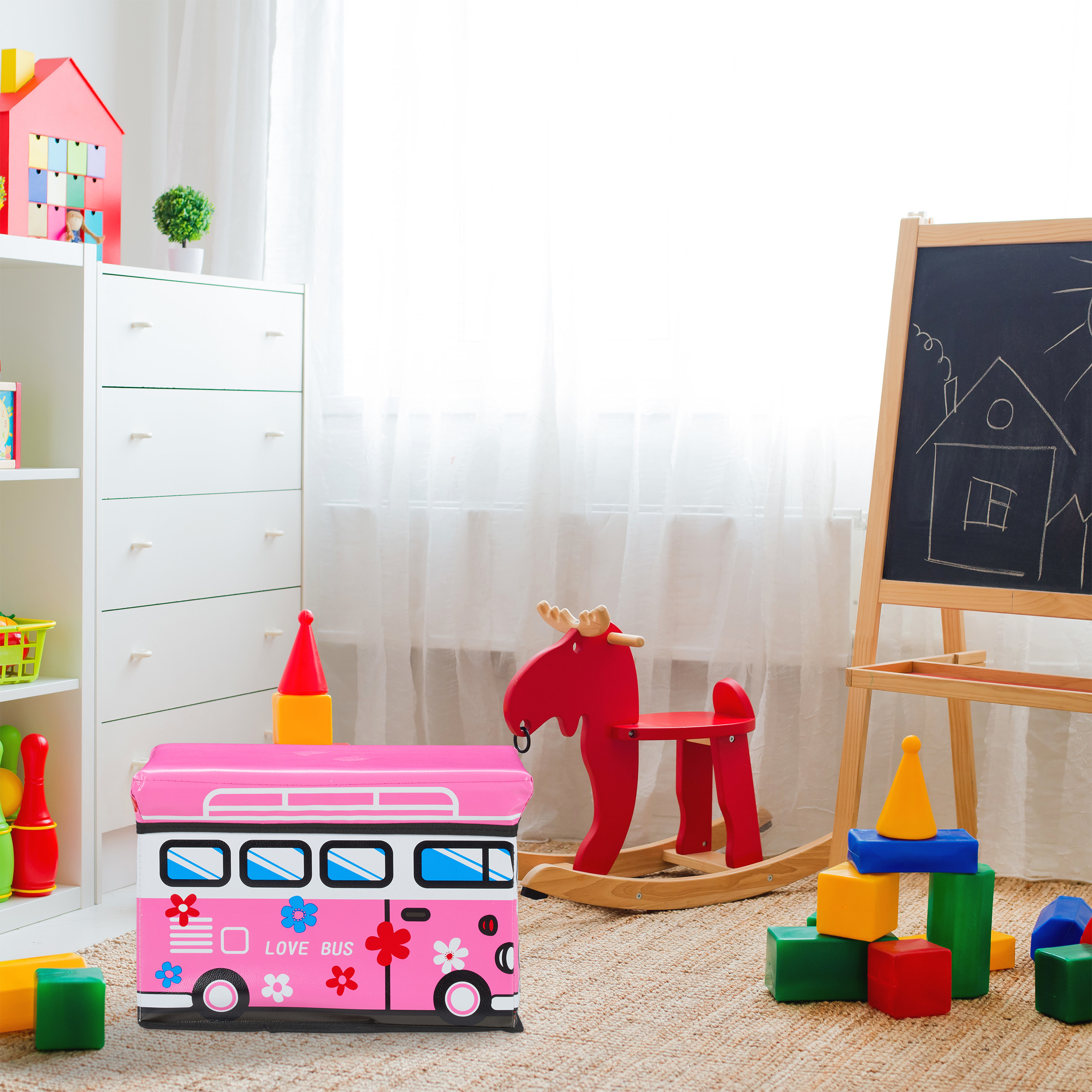 Spielzeugkiste faltbar Spielzeugaufbewahrung Aufbewahrungsbox Kinder