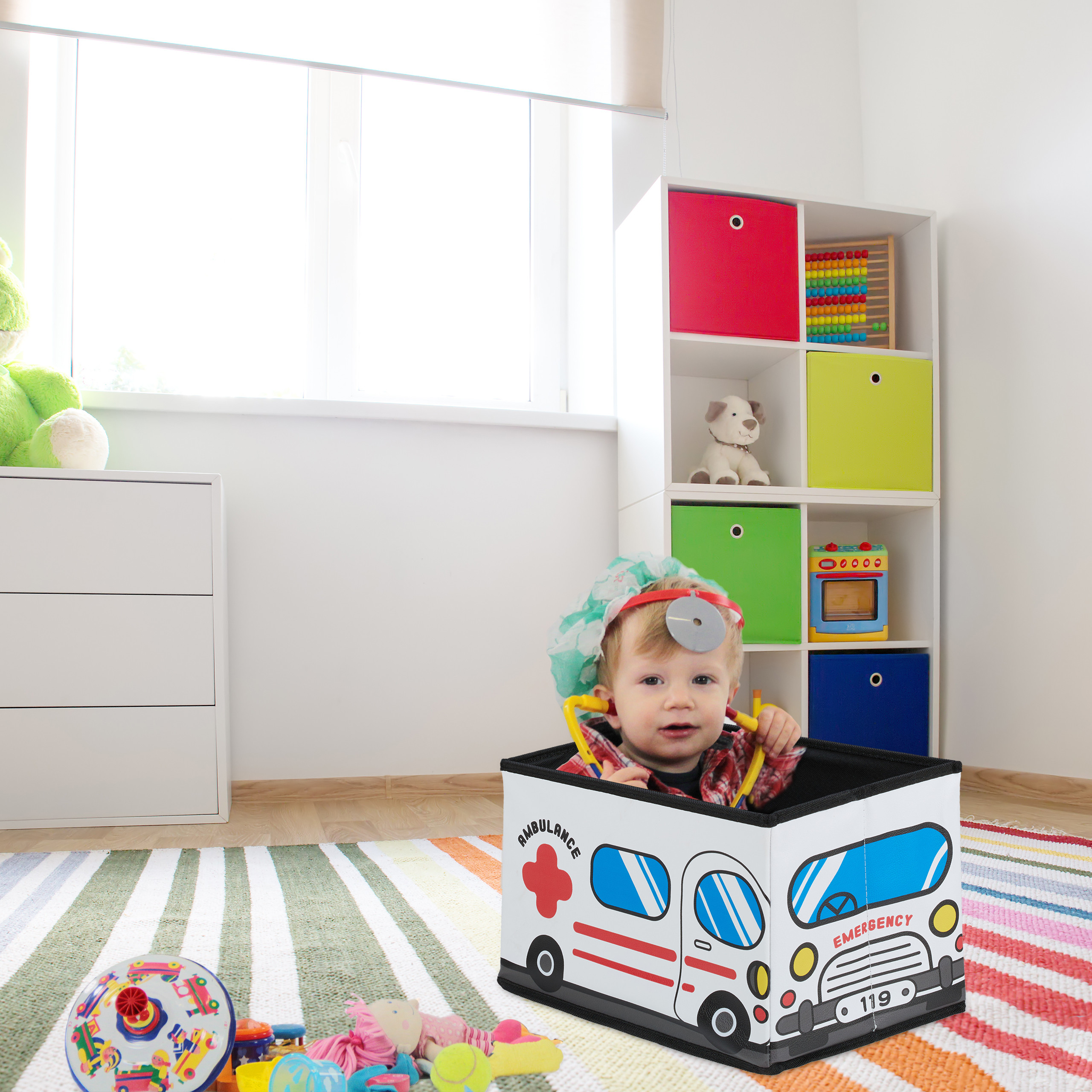 Spielzeugkiste faltbar Spielzeugaufbewahrung Aufbewahrungsbox Kinder