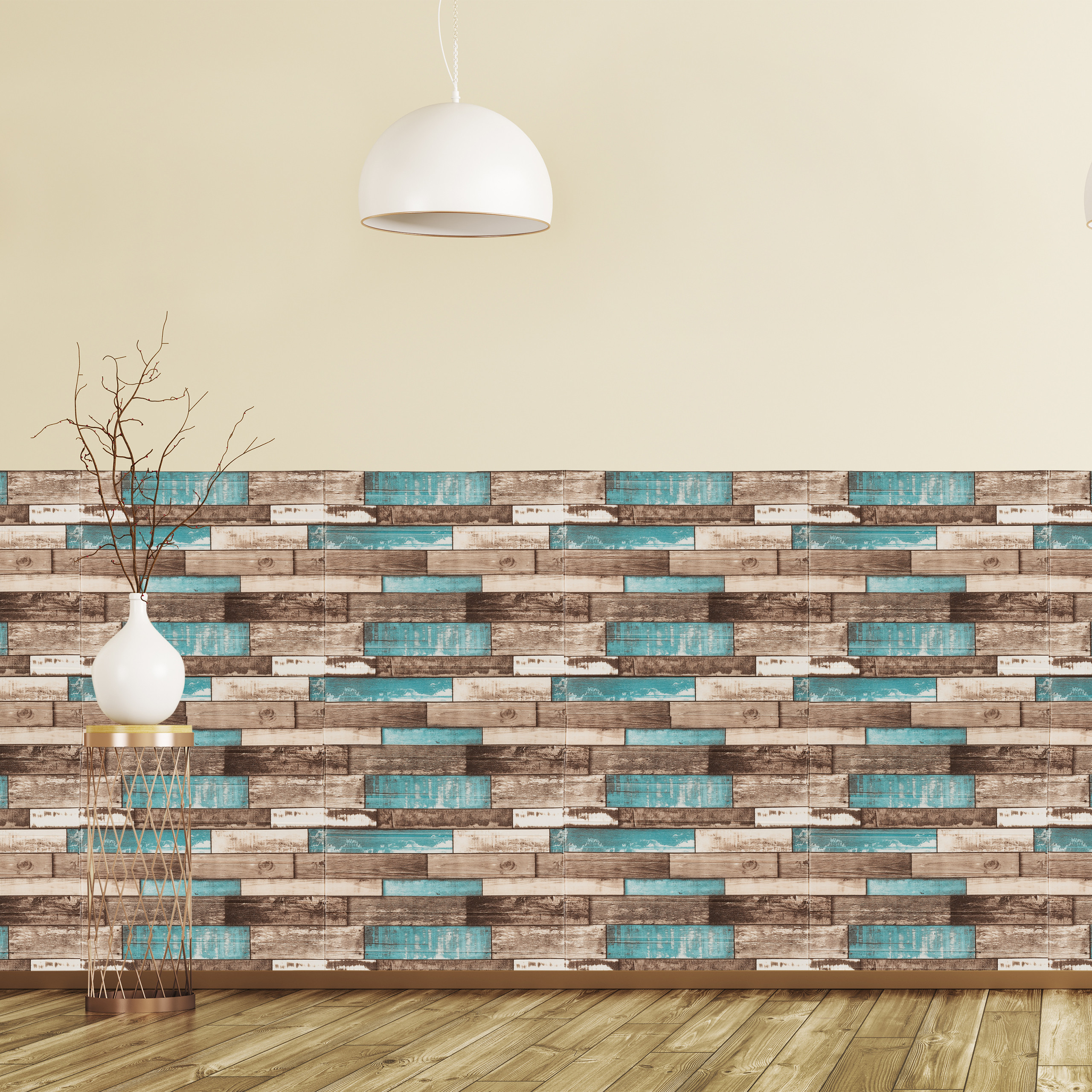 10x Wandpaneele 3D, Wandverkleidung Holzoptik, Holzpaneele