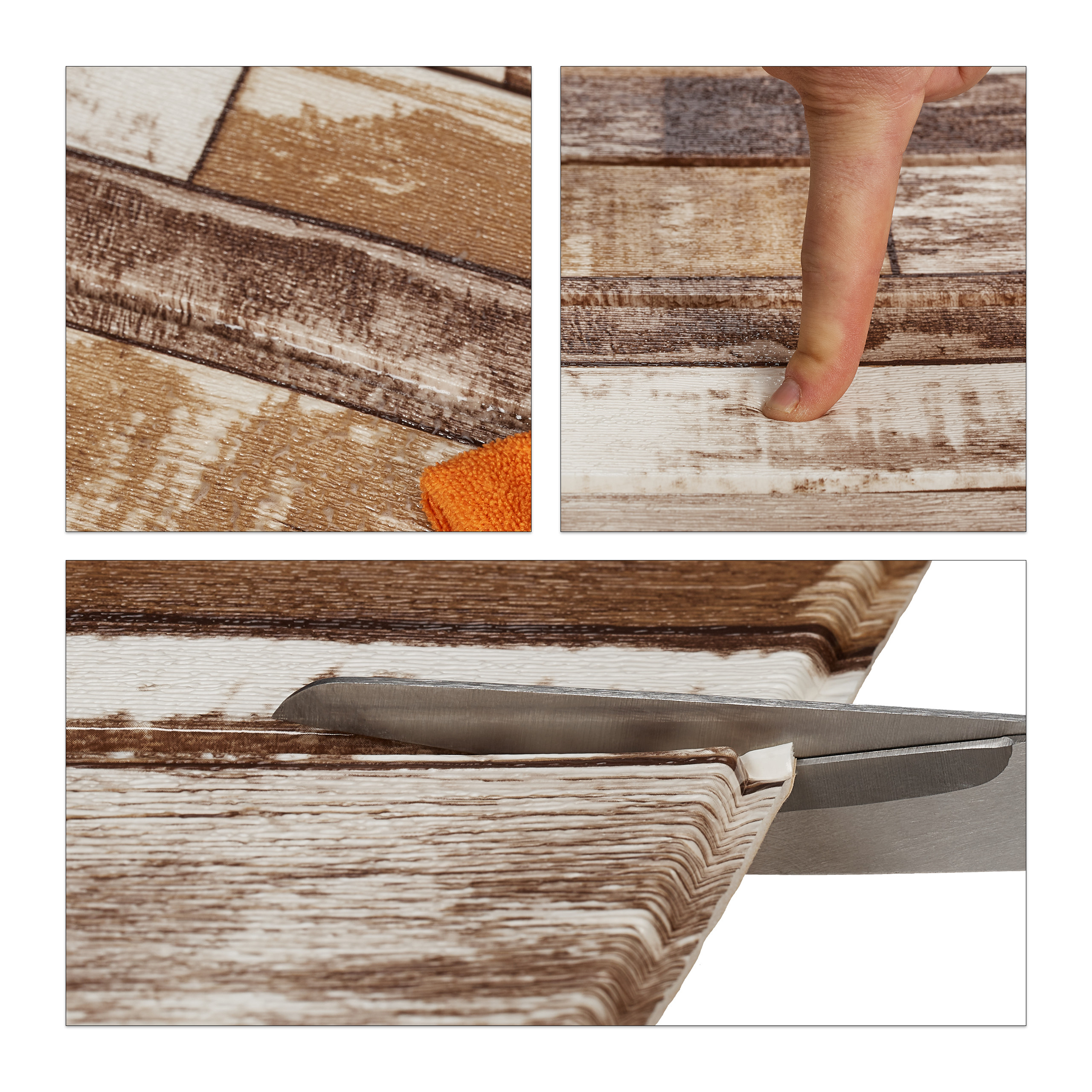 10x Wandpaneele 3D, Wandverkleidung Holzoptik, Holzpaneele