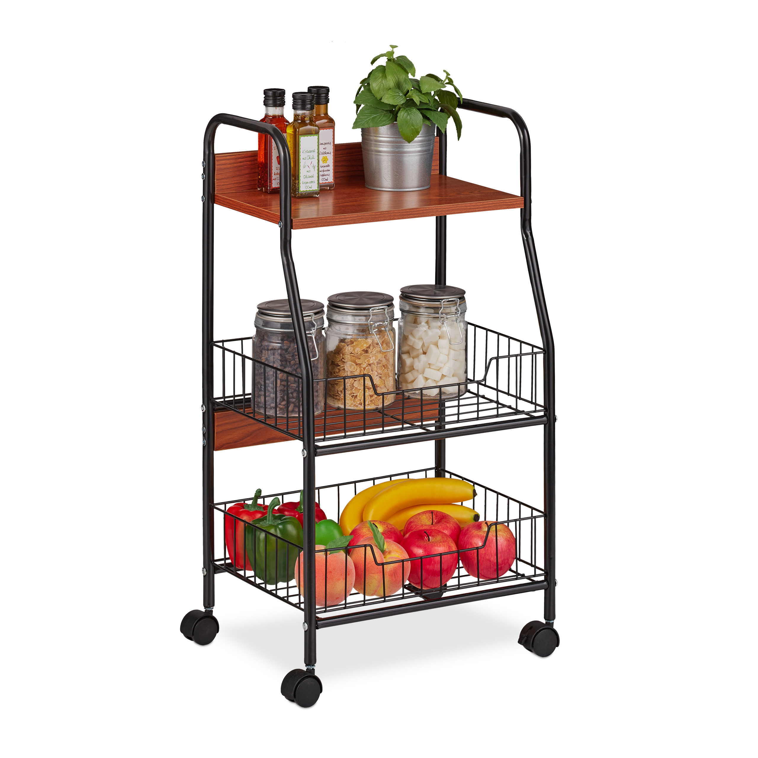 TROLLEY KITCHEN SIDE trolley kitchen trolley rolling rack fruit trolley