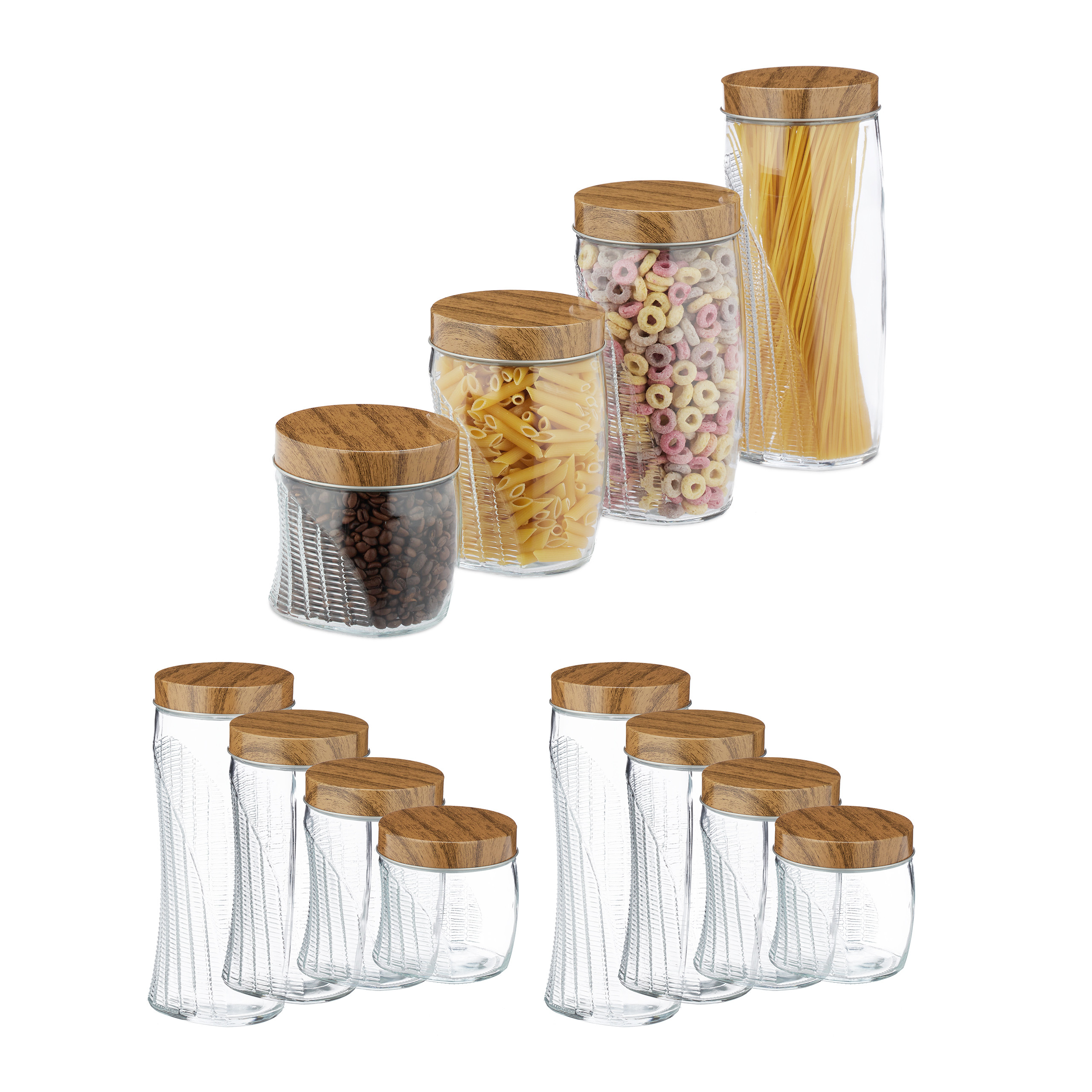 12 x Vorratsglas Mehlaufbewahrung Müsliglas Pastaglas